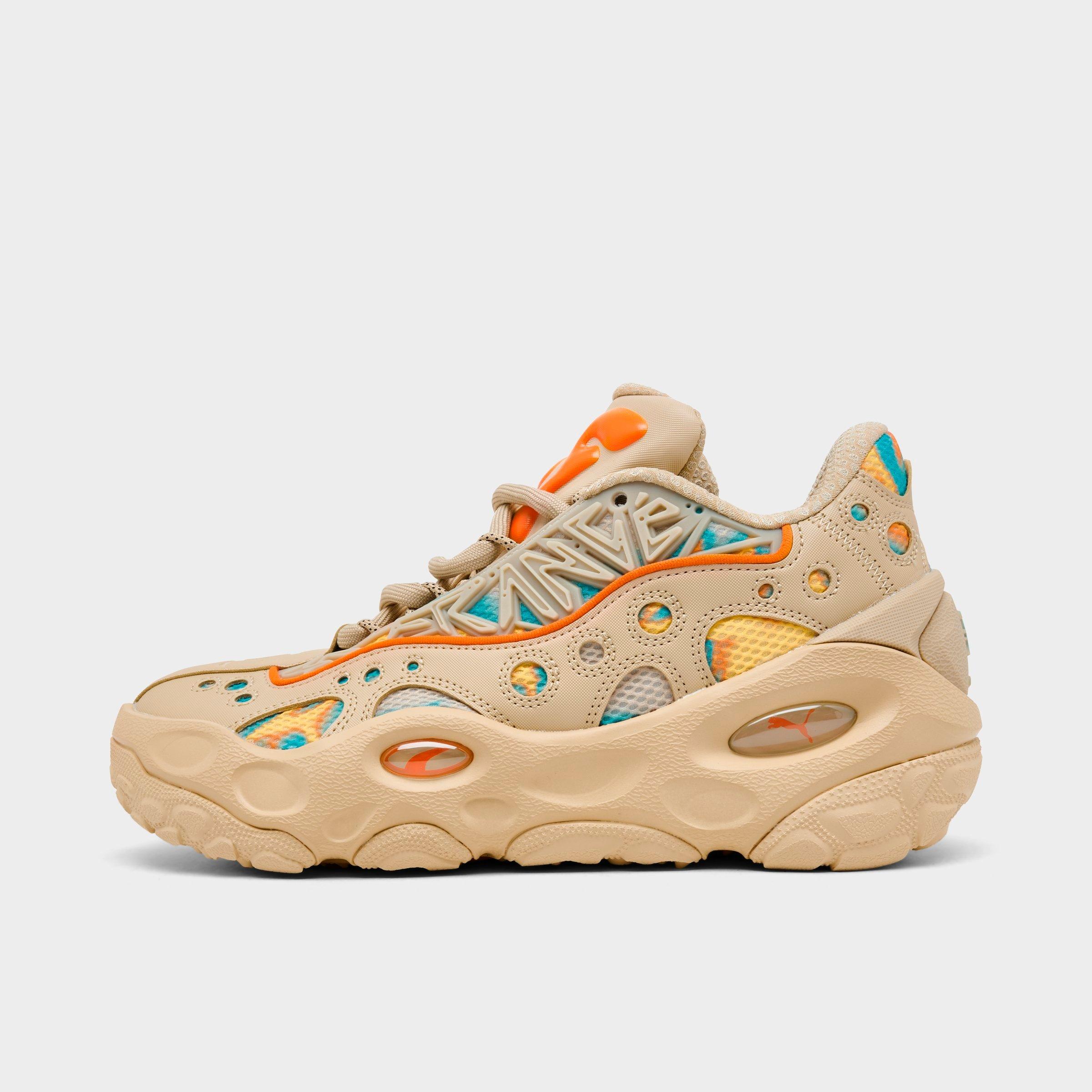 Men's Puma x LaMelo Ball LaFrancé RNR Casual Shoes in Light Sand/Orange Glo/Aquatic Size: 7.5