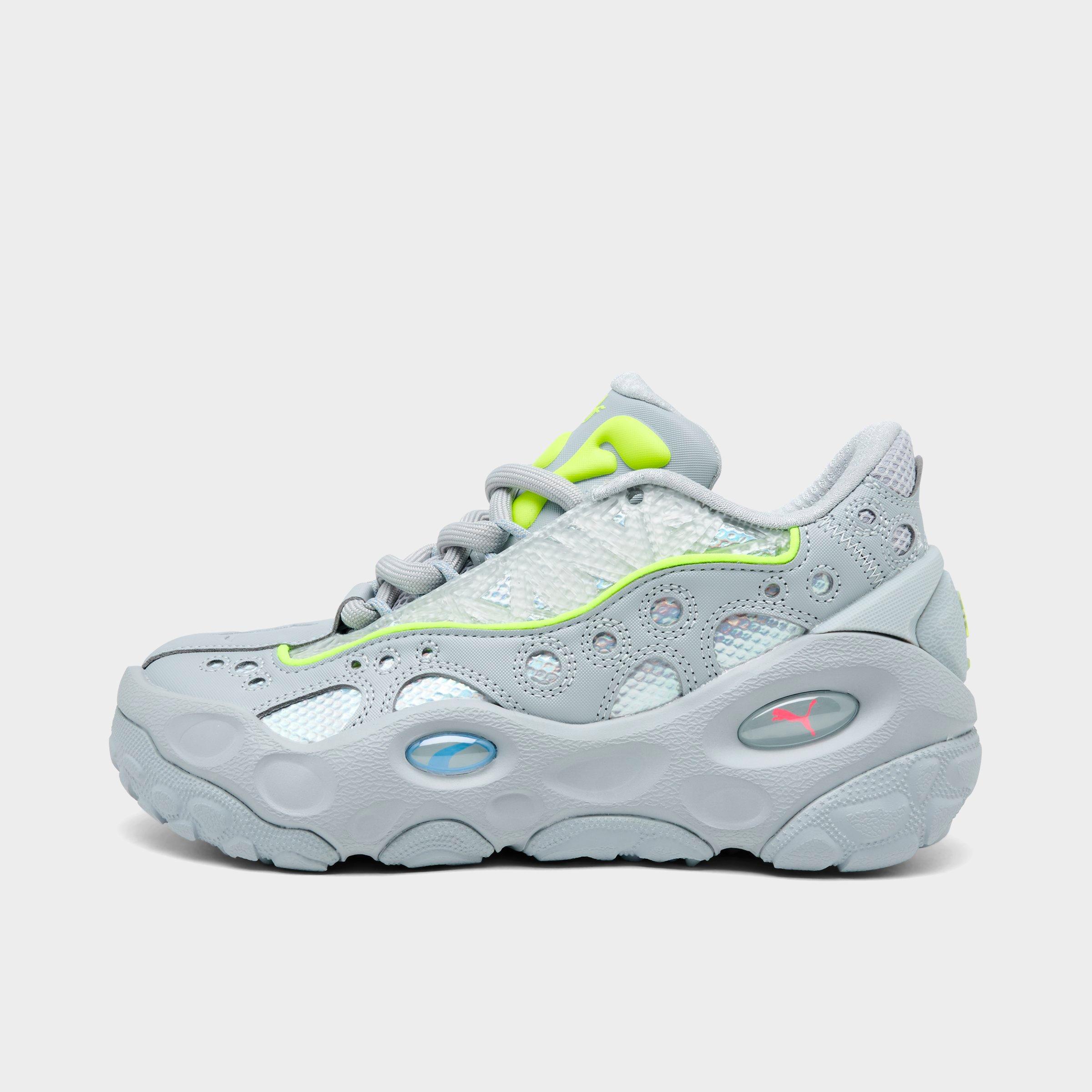 Big Kids Puma x LaMelo Ball LaFrancé RNR Casual Shoes in Flat Light Grey/Sunset Glow/Yellow Alert Size: 6.5