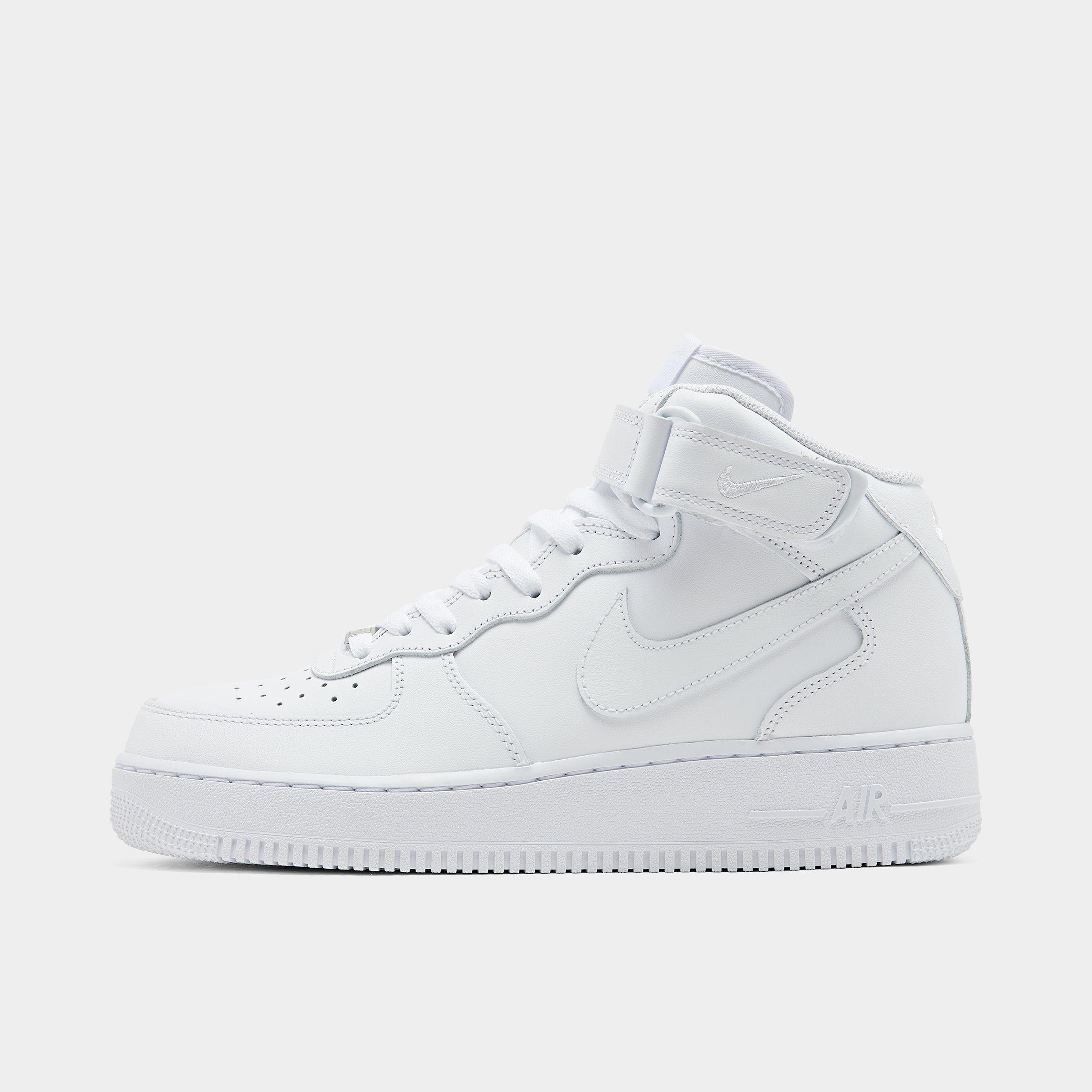 all black mid top air force ones