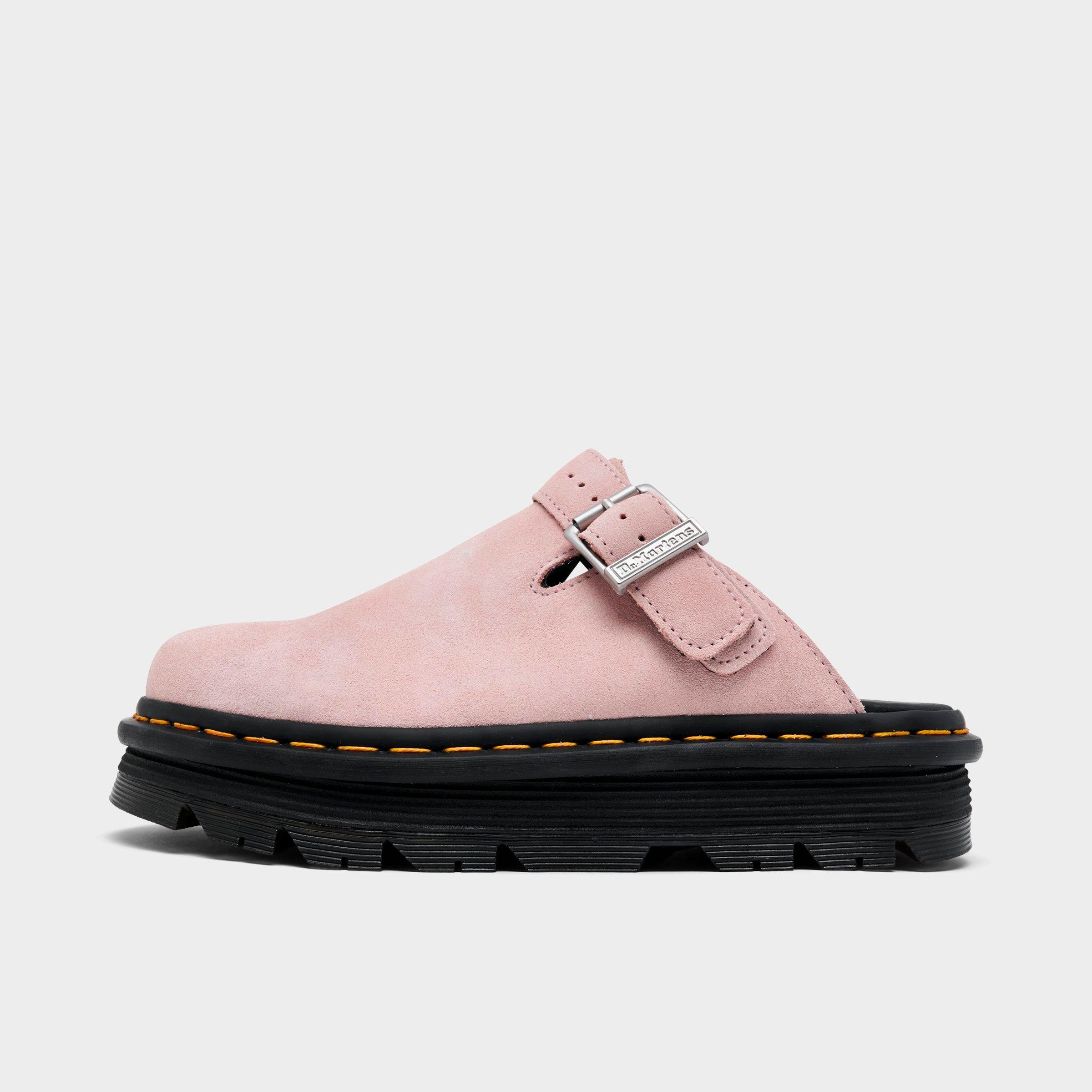 Dr. Martens Women's Zebzag Suede Slingback Mule Sandals in Pink/Powder Pink Size 8 Suede/Silk