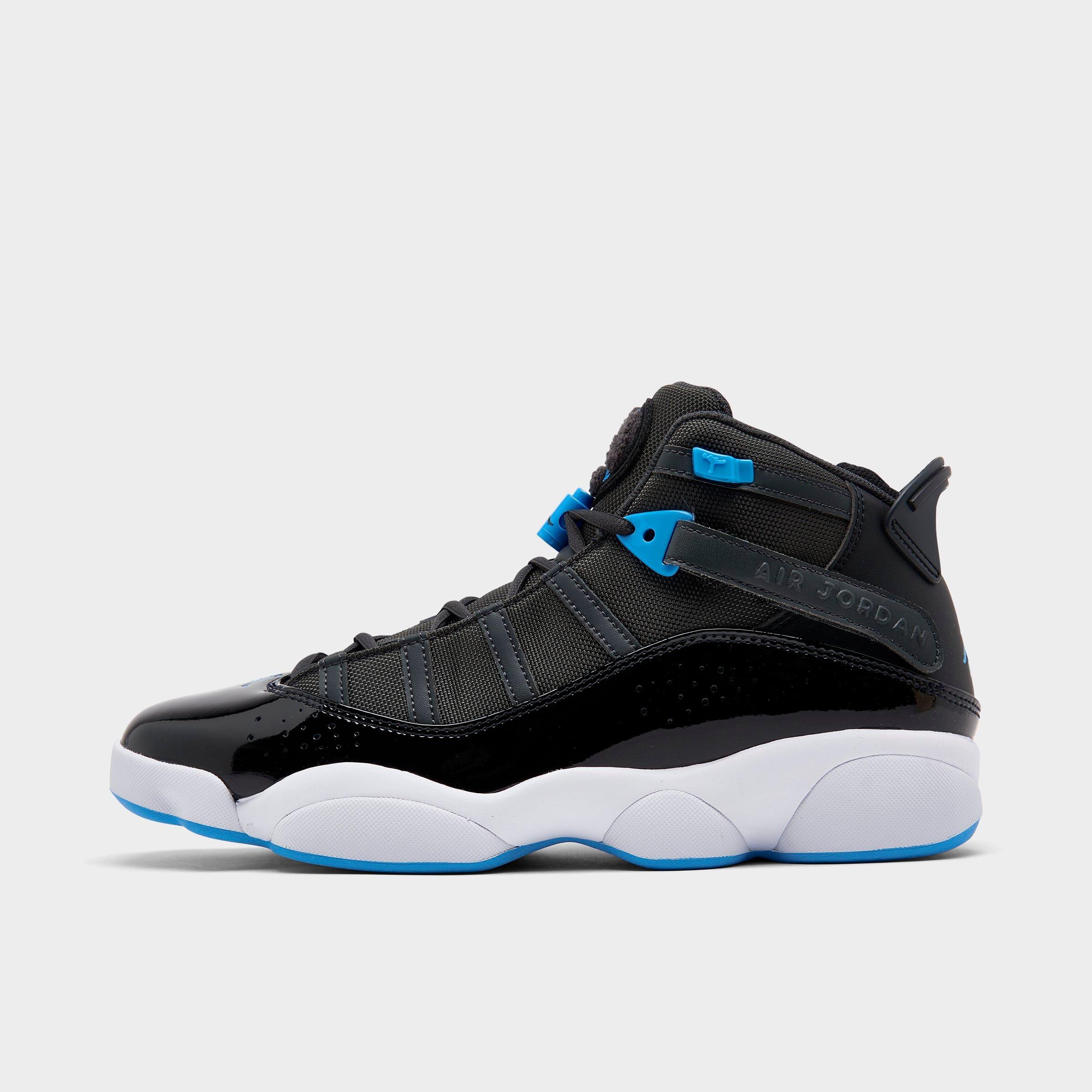 Shop Nike Jordan Men's Air 6 Rings Basketball Shoes In Anthracite/black/white/university Blue