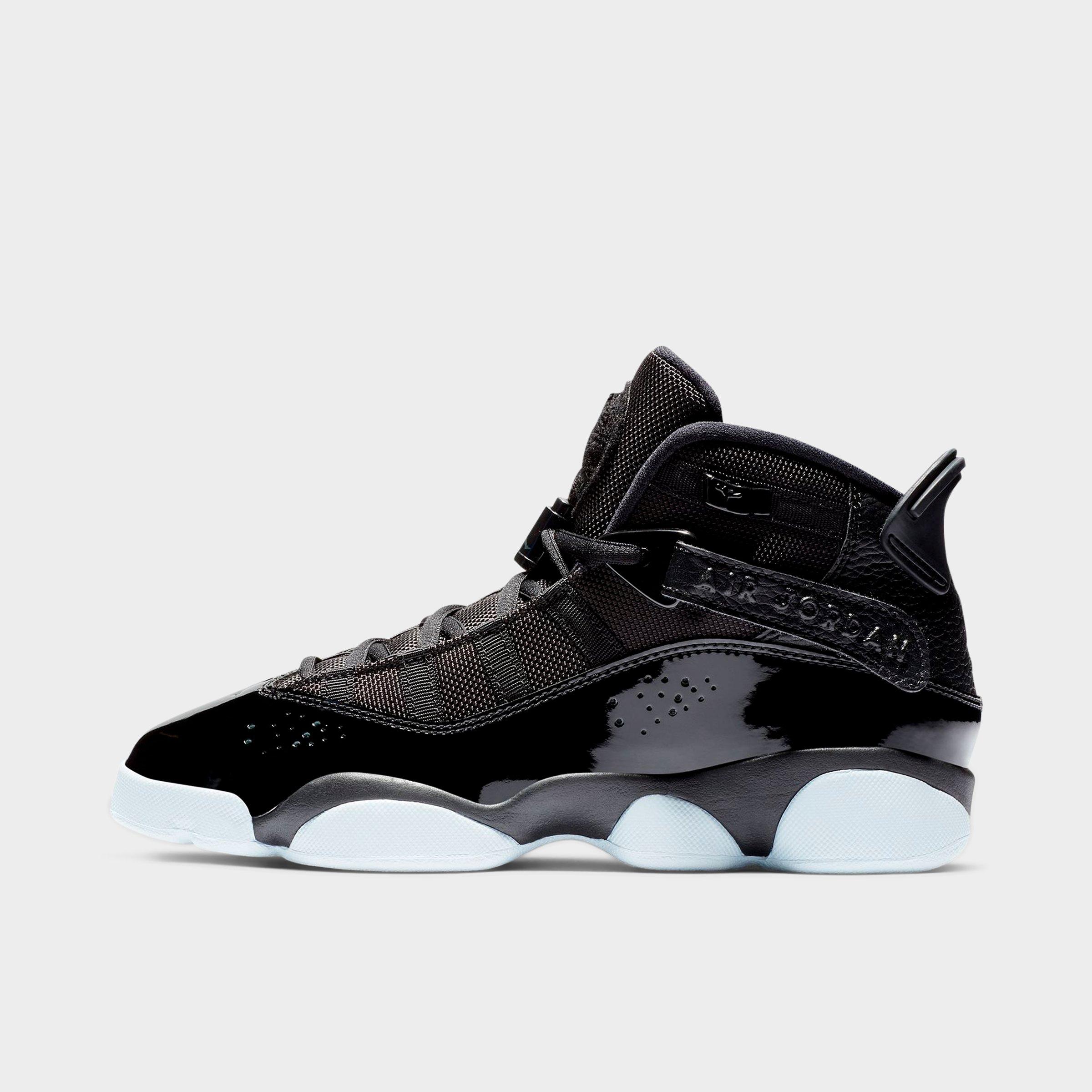 Jordan Big Kids 6 Rings Basketball Shoes in Black/White Size: 3.5