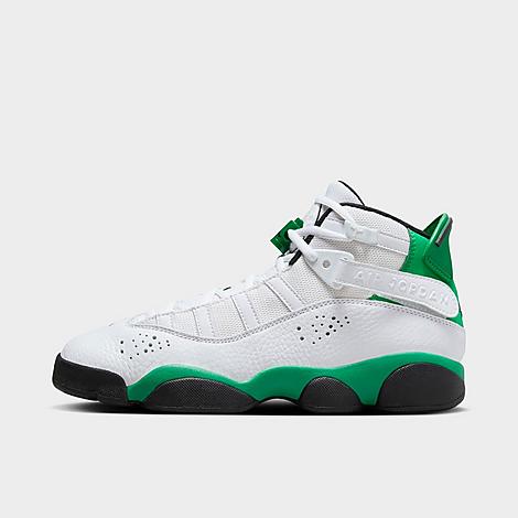 Nike Jordan Big Kids' 6 Rings Basketball Shoes In White/lucky Green/black