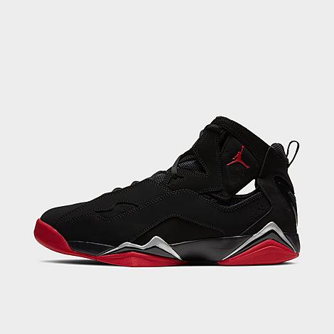 Nike Jordan Men's True Flight Basketball Shoes In Black/gym Red/metallic Silver