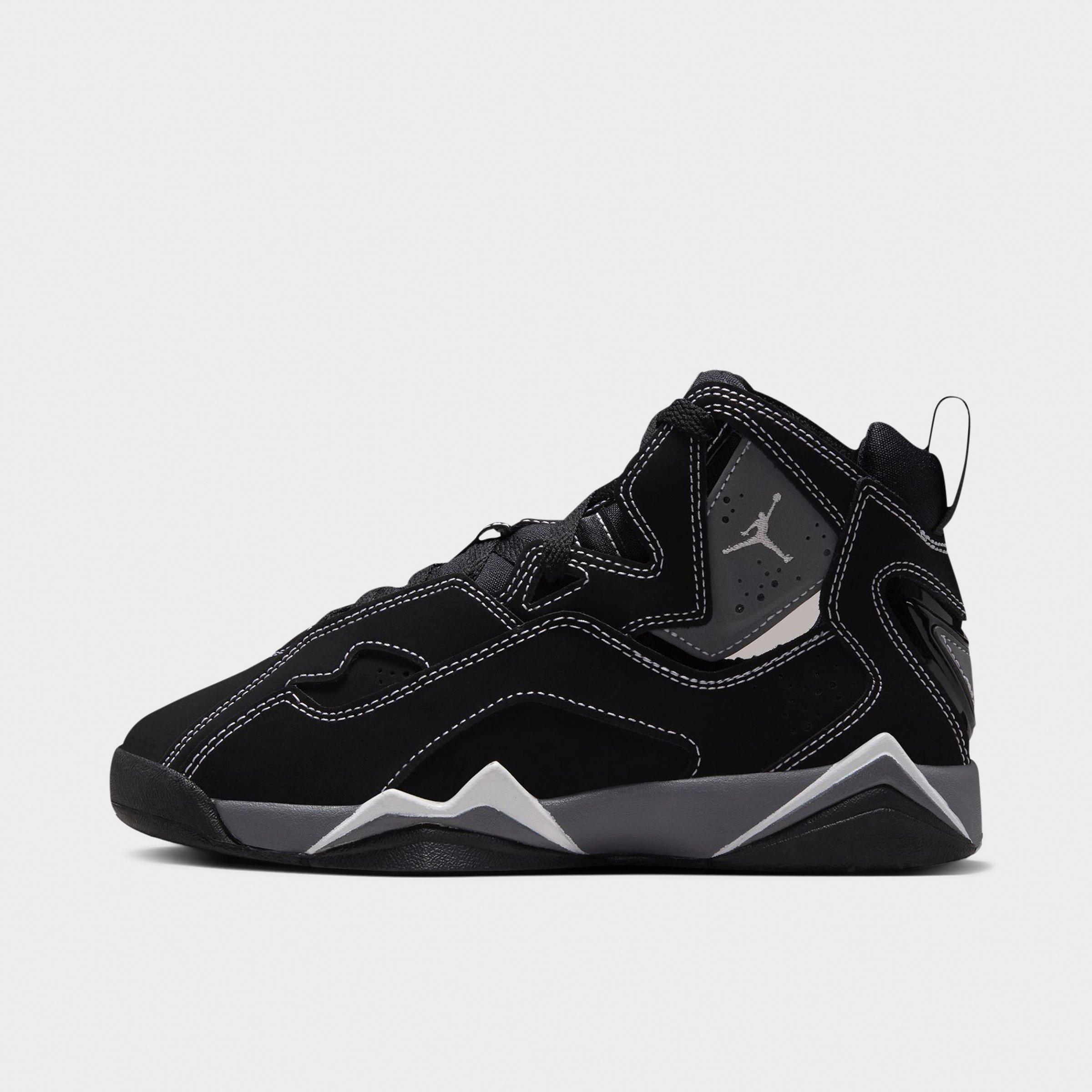 Jordan Big Kids True Flight Basketball Shoes in Black/Dark Smoke Grey Size: 6.5