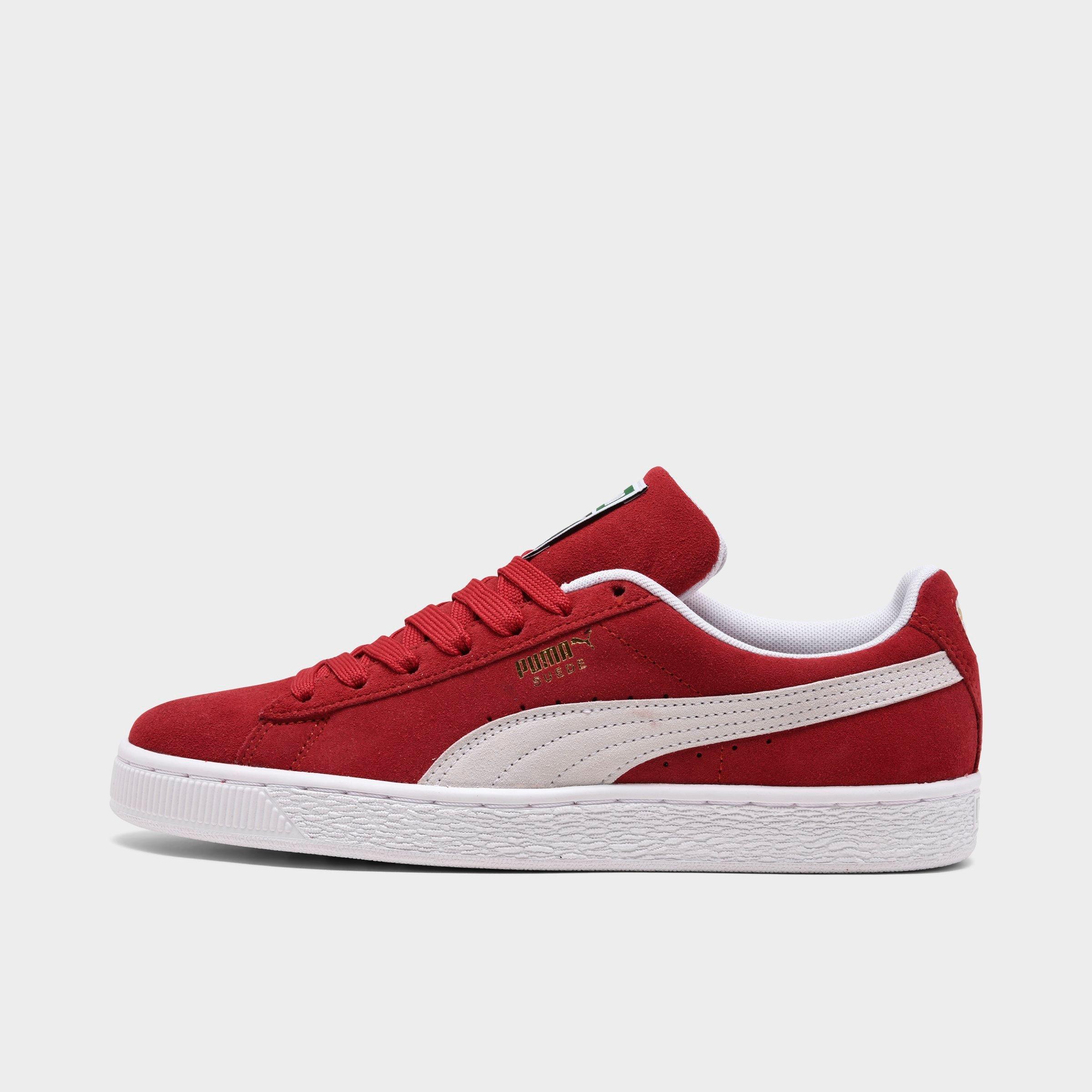 red suede pumas men's