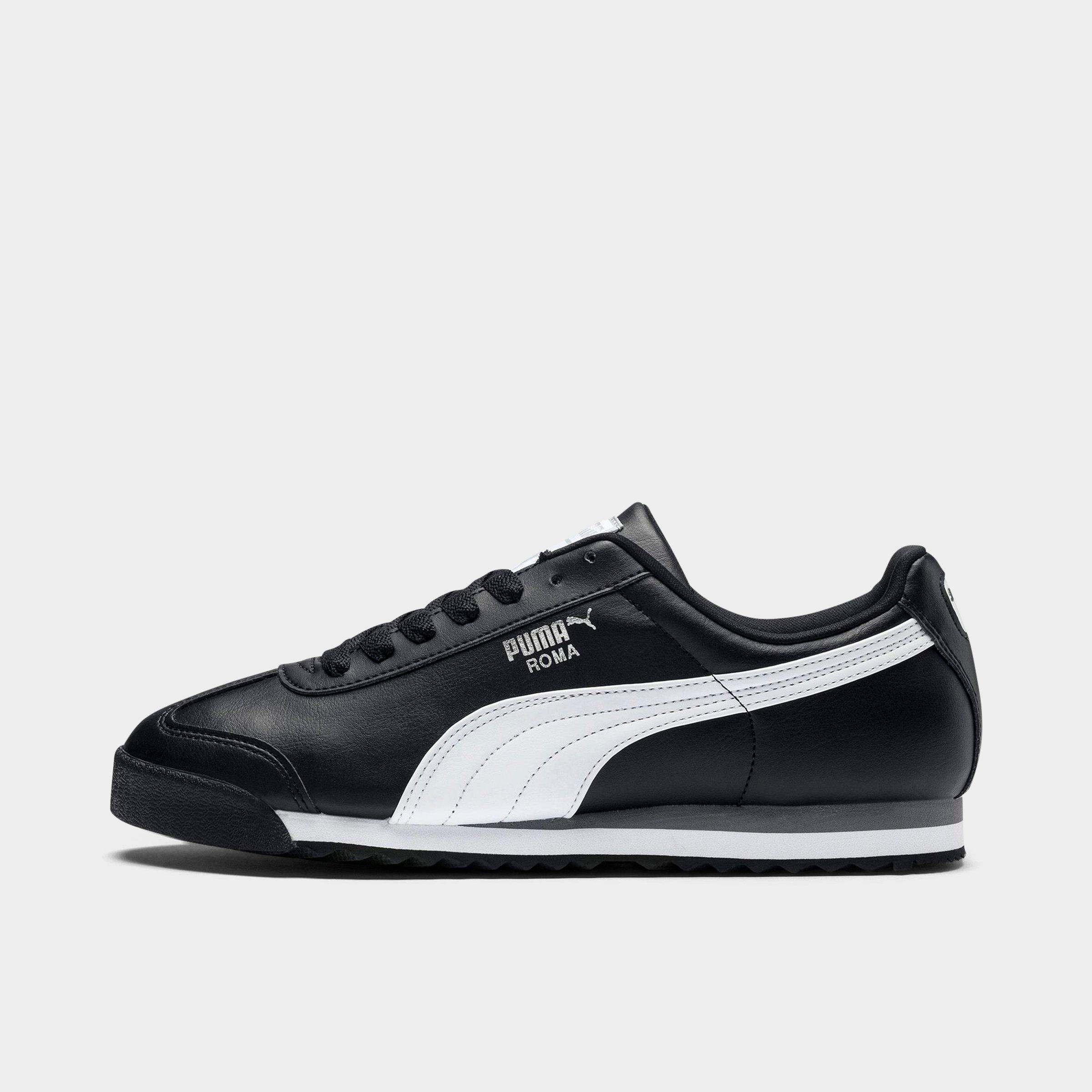 puma roma white and black