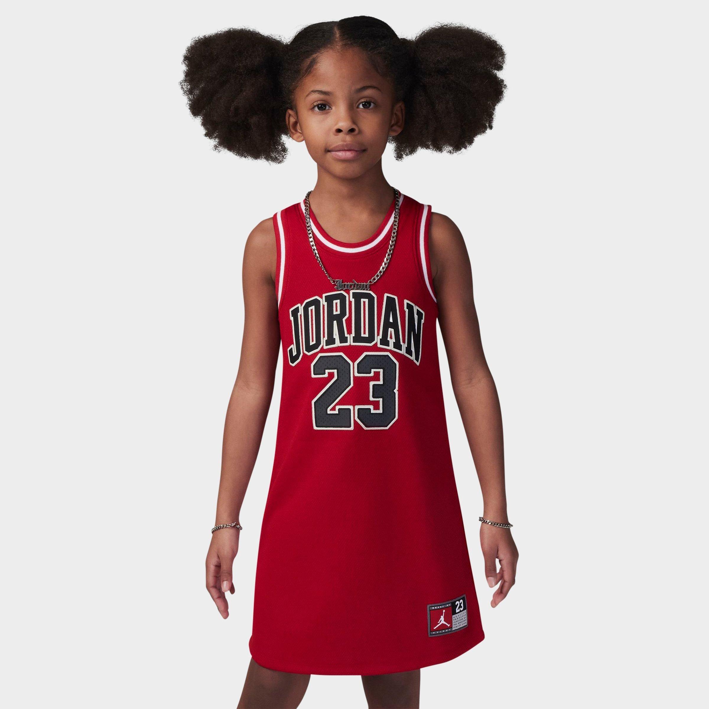 Jordan Girls' Little Kids 23 Jersey Dress in Gym Red Size: 6X