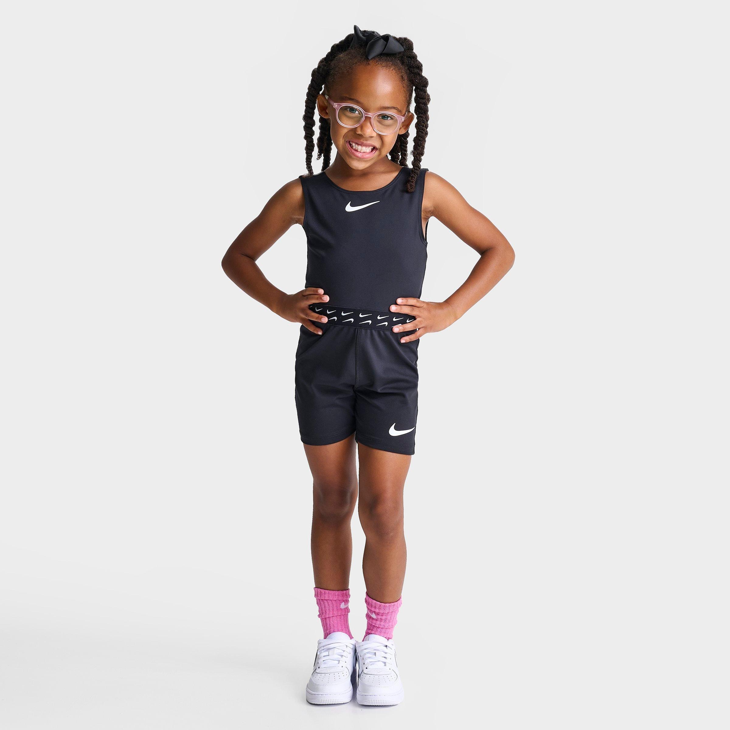 Shop Nike Girls' Little Kids' Dri-fit Unitard In Black