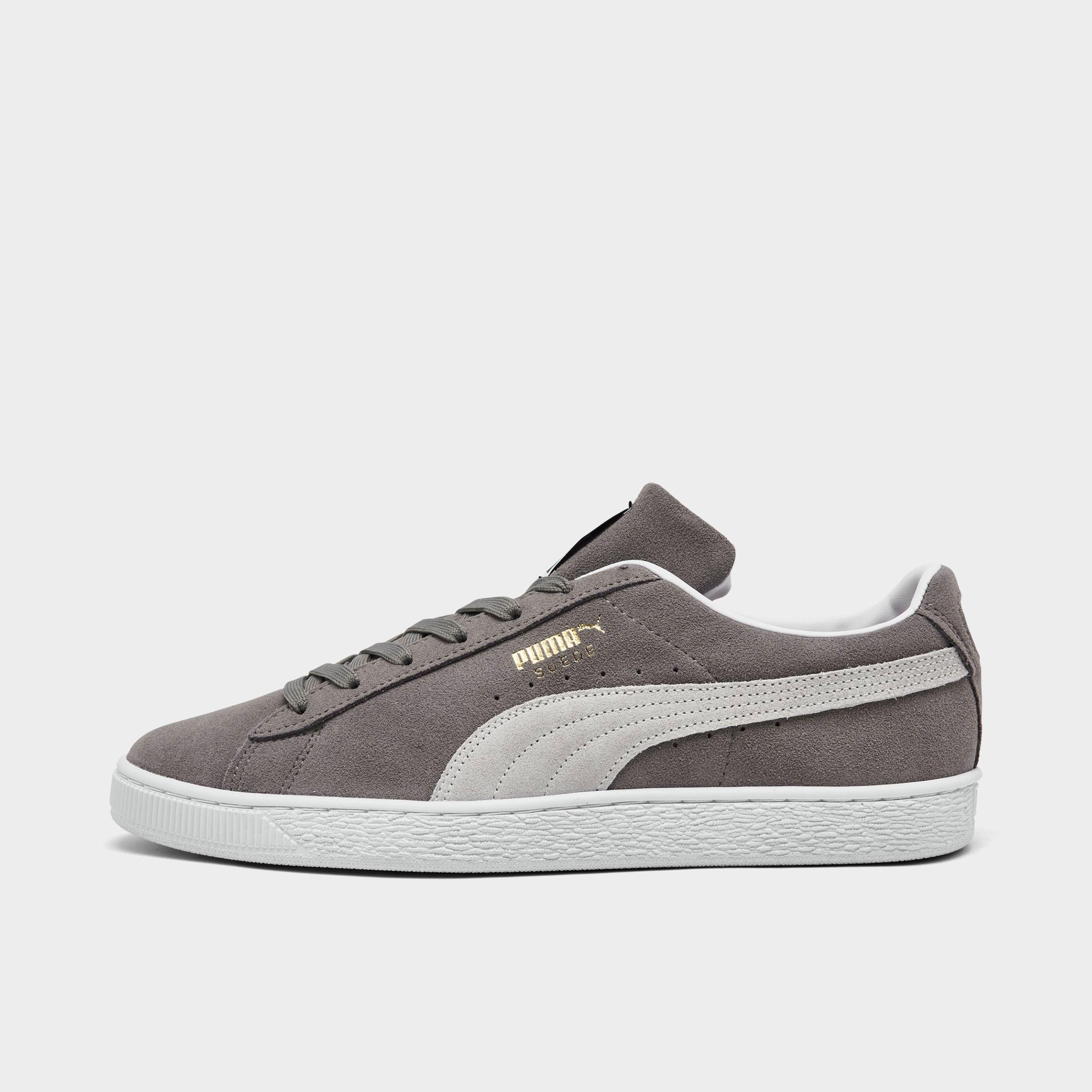 Men's Puma Suede Classic 21 Casual Shoes in Steel Grey/Puma White Size: 7.5