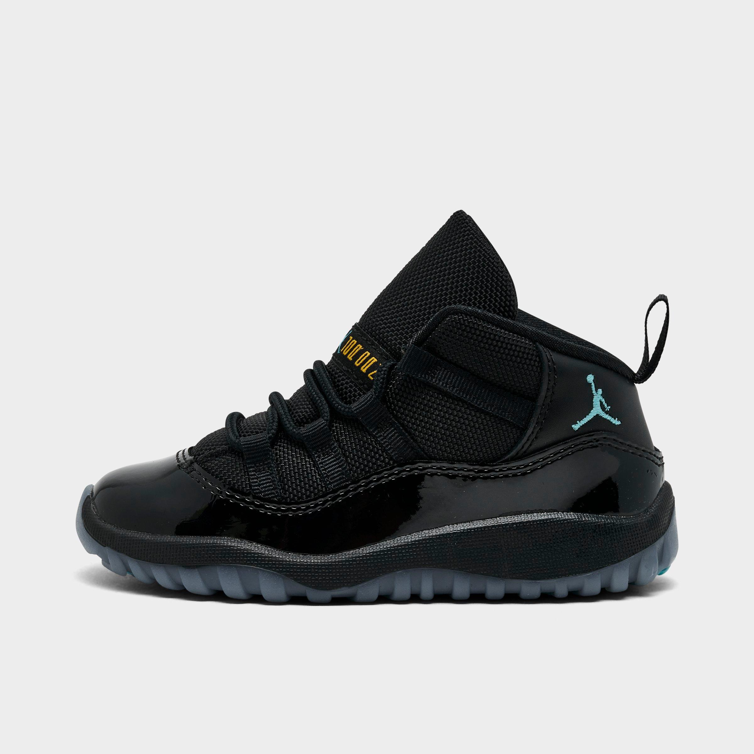 Jordan Kids Toddler Air Retro 11 Basketball Shoes in Black/Gamma Blue/Varsity Maize Size: 4.0