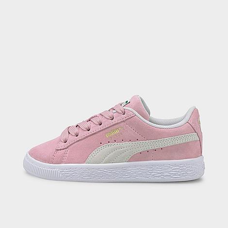 Shop Puma Girls' Little Kids' Suede Classic Xxi Jr Casual Shoes In Pink Lady/ White