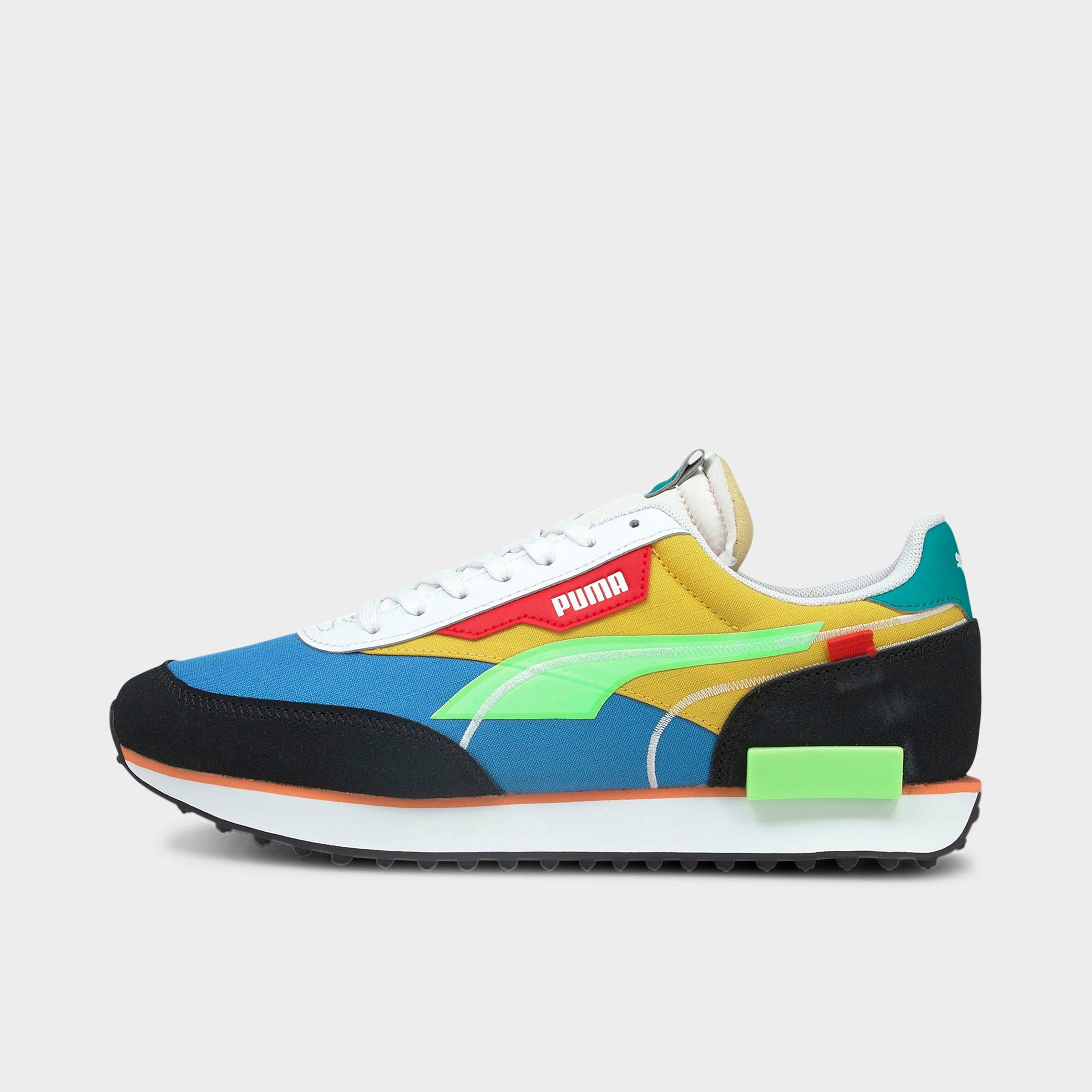 Puma Future Rider Twofold Sd Pop Sneakers In Palace Blue/elektro Green/maize
