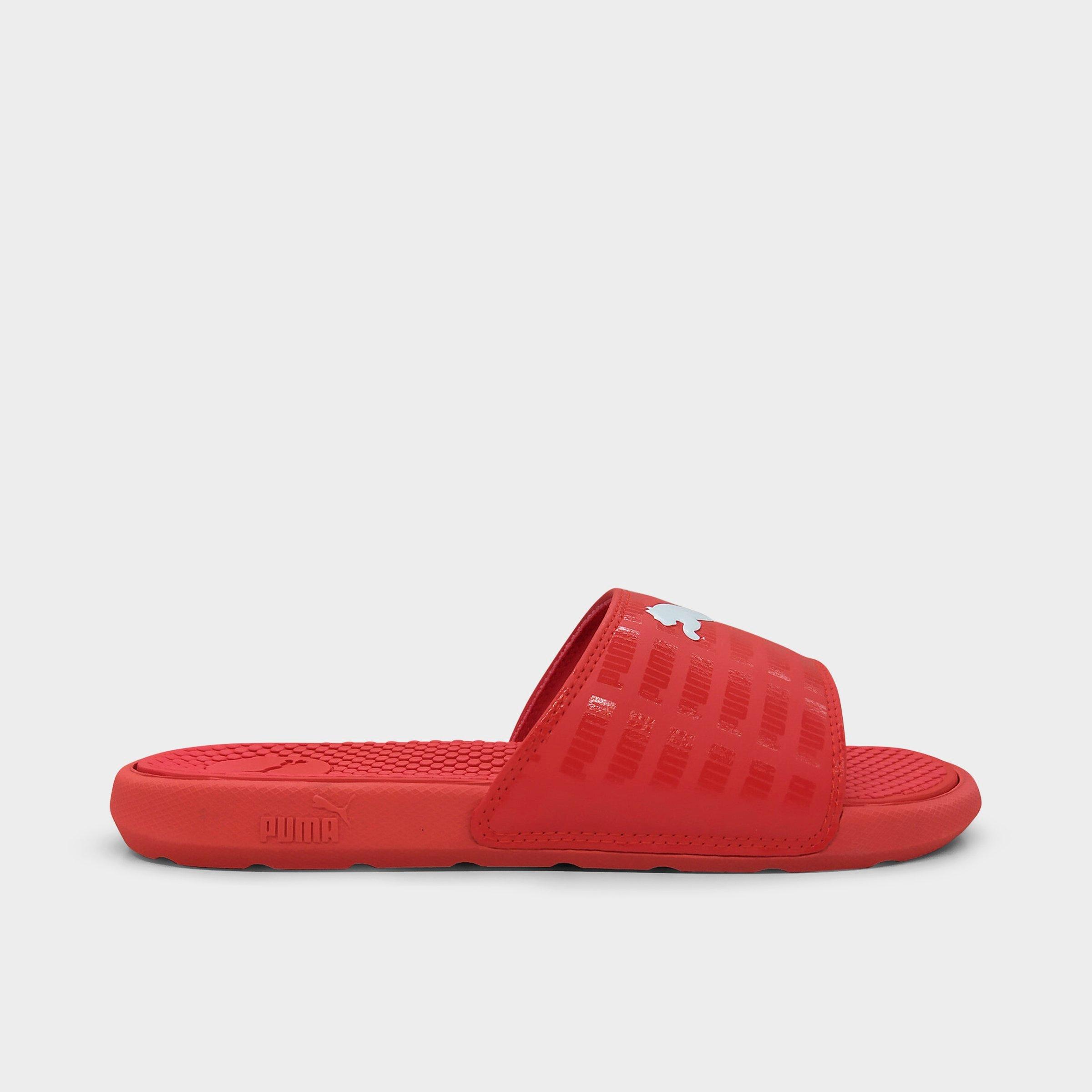 Puma Girls' Big Kids' Cool Cat Echo Slide Sandals In High Risk Red/ White |  ModeSens