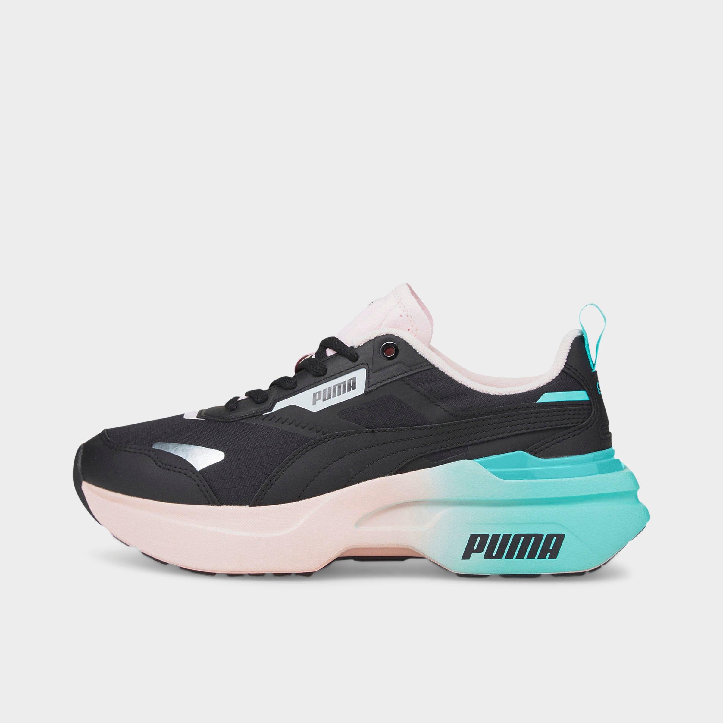 Puma Kosmo Rider Gradient Sneakers In  Black/fizzy Melon/elektro Aqua