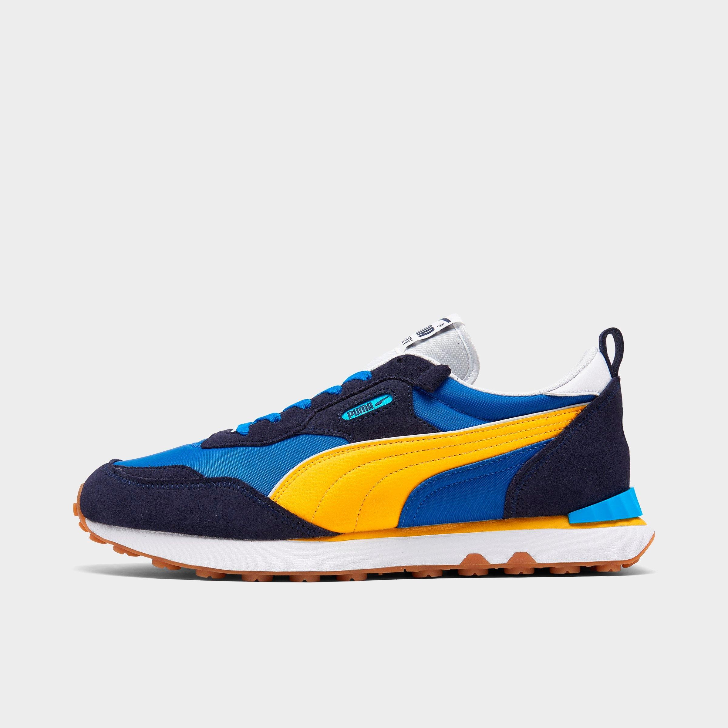 Puma Men's Rider Future Vintage Casual Shoes In Blue/gold