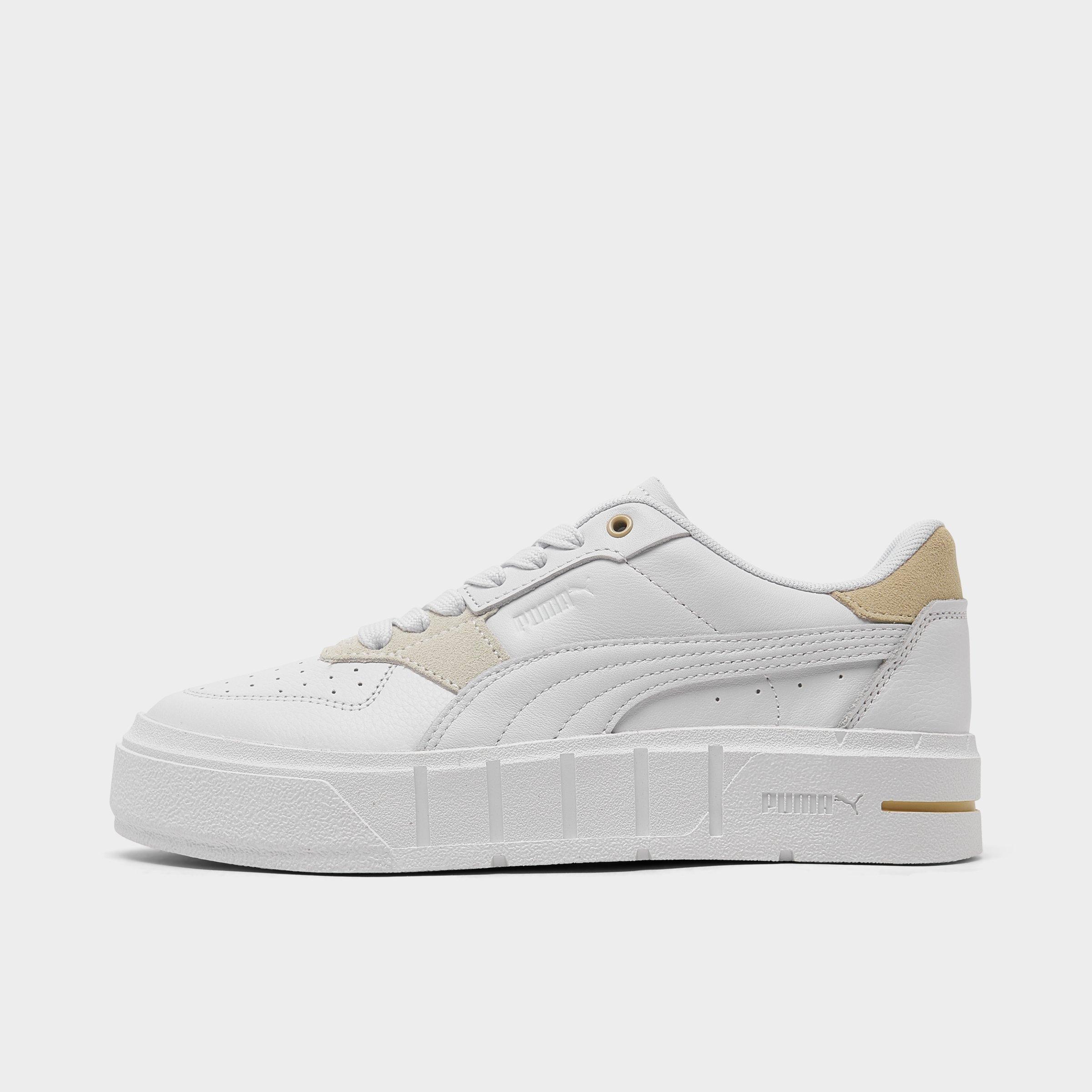 Shop Puma Women's Cali Court Match Casual Shoes In  White/granola