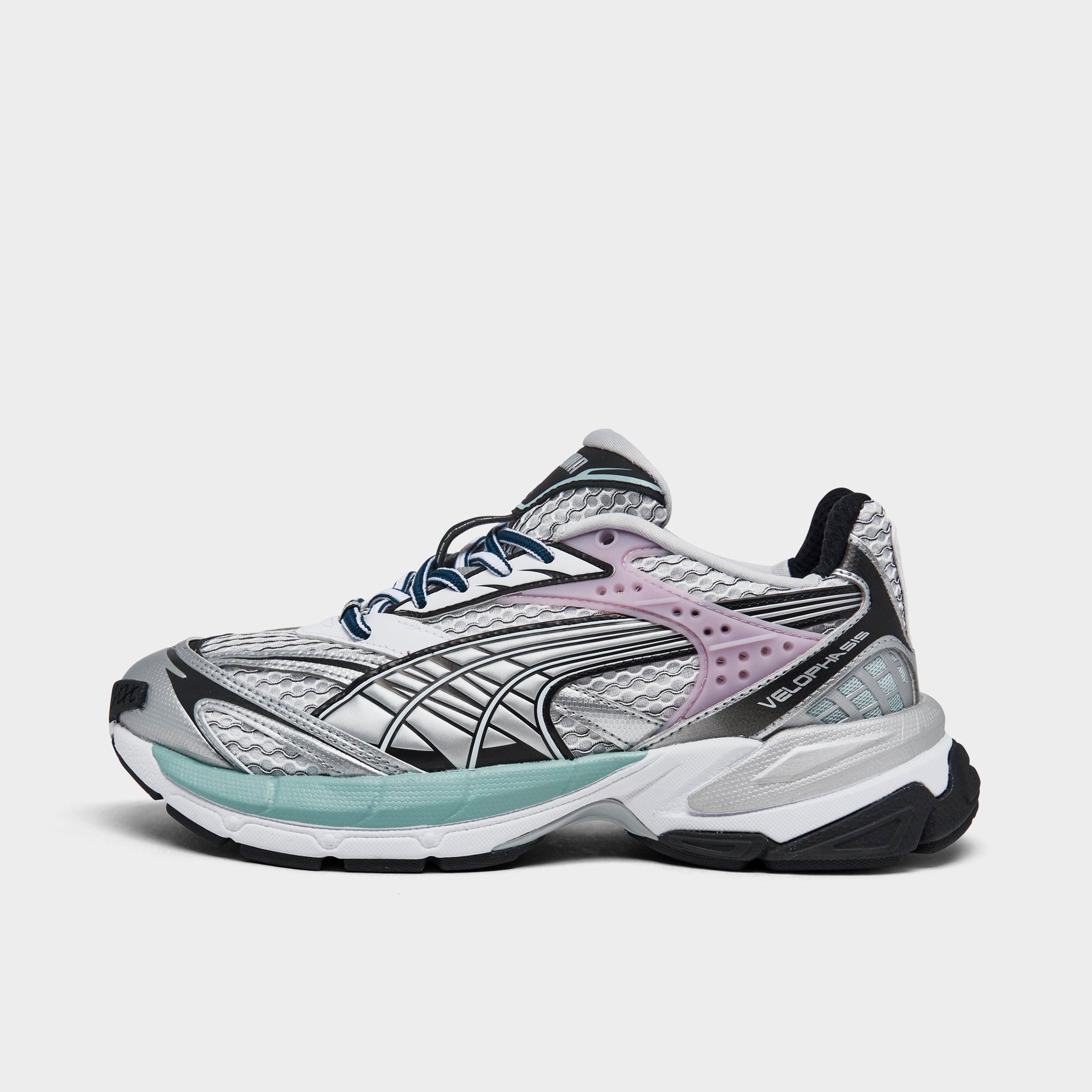 Shop Puma Women's Velophasis Technisch Casual Shoes In White/grey/pink/blue