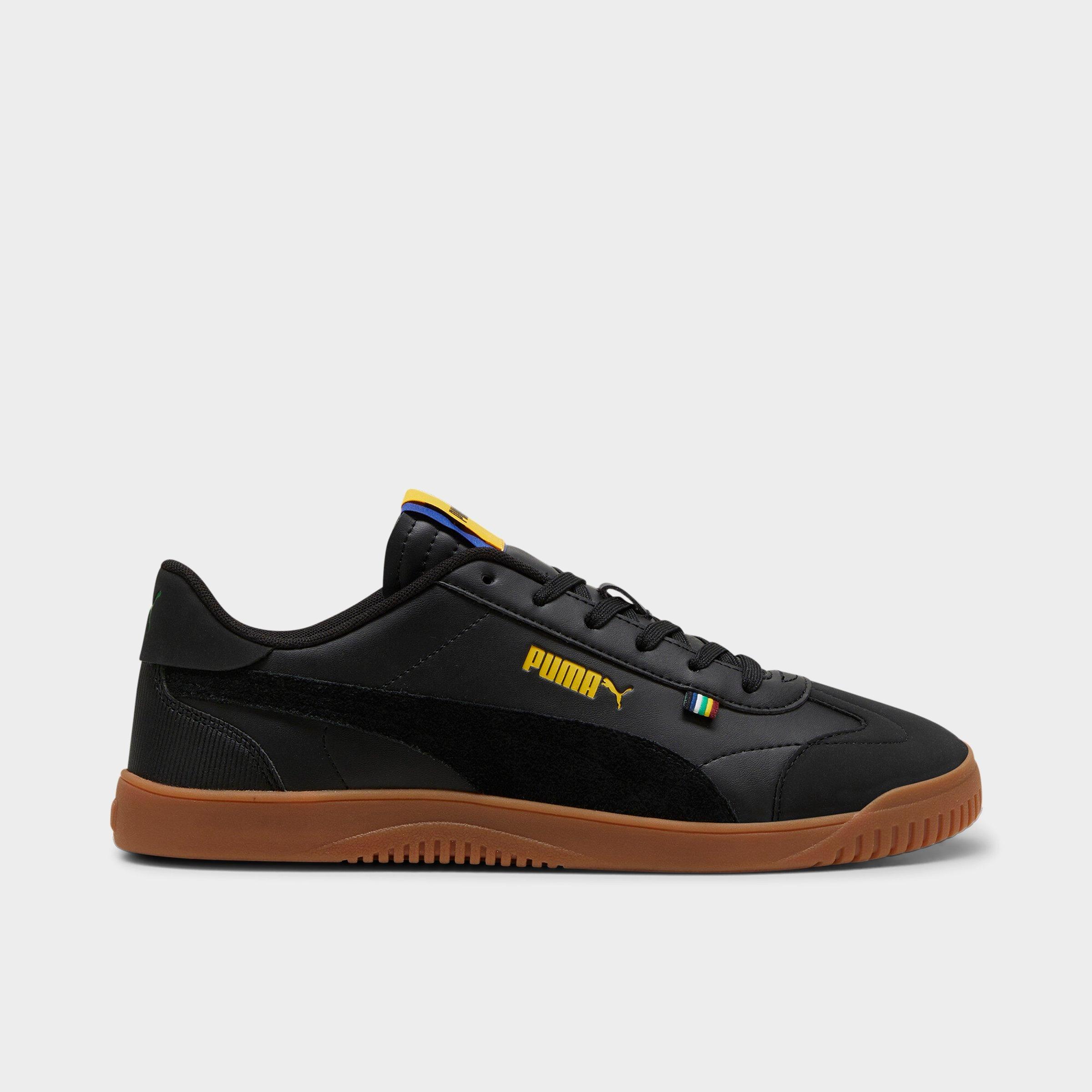 Men's Puma Club 5v5 Casual Shoes in Puma Black/Puma Black/Yellow Sizzle Size: 7.5