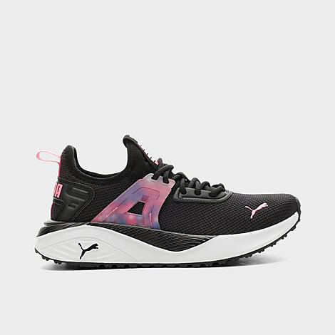 Puma Big Kids' Pacer 23 Water Cloud Casual Shoes In  Black/strawberry Burst