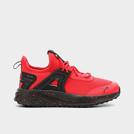 Puma Little Kids' Pacer 23 Speckle Casual Shoes In For All Time Red/ Black