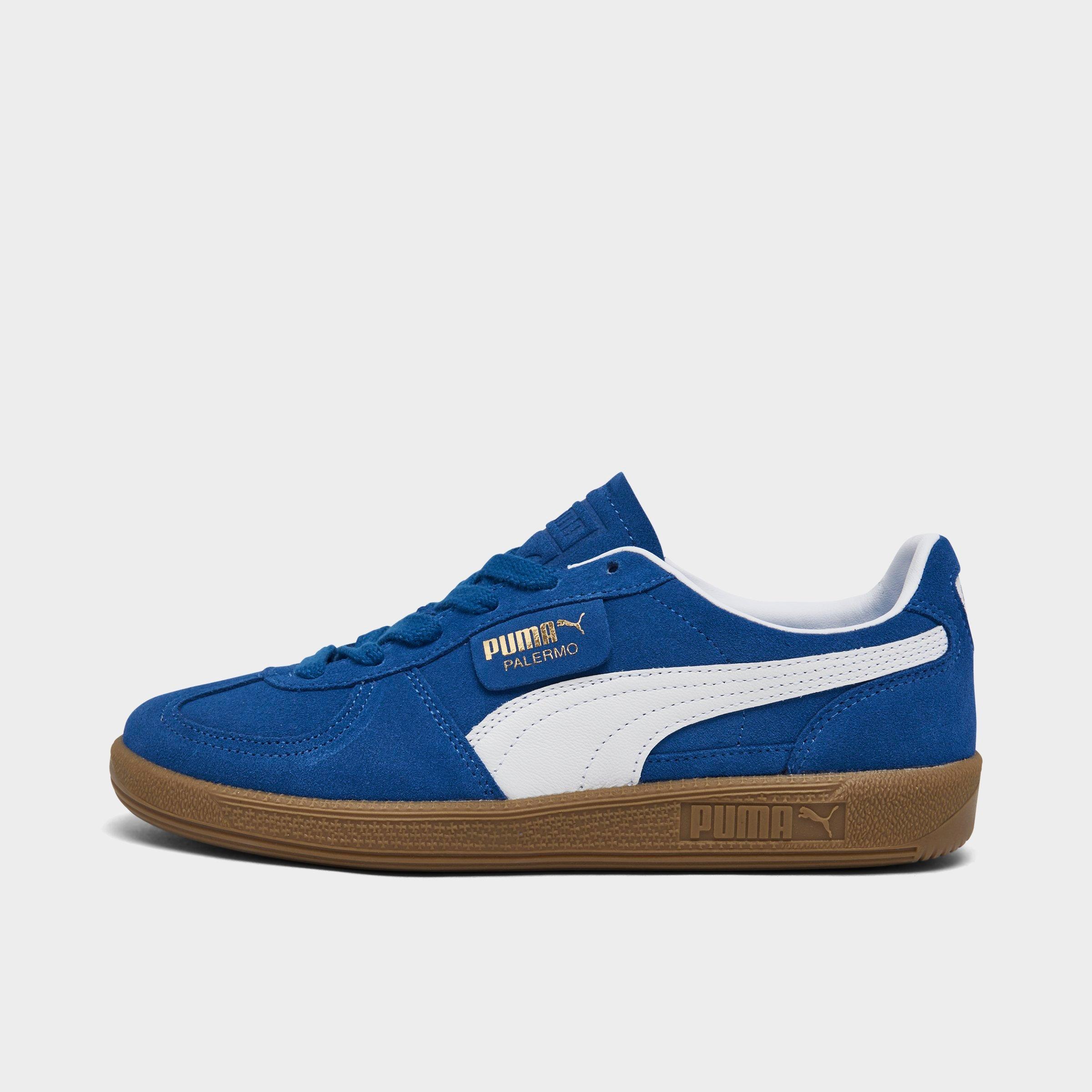 Puma Women's Palermo Leather Casual Sneakers From Finish Line In Cobalt Glaze/ White/gum
