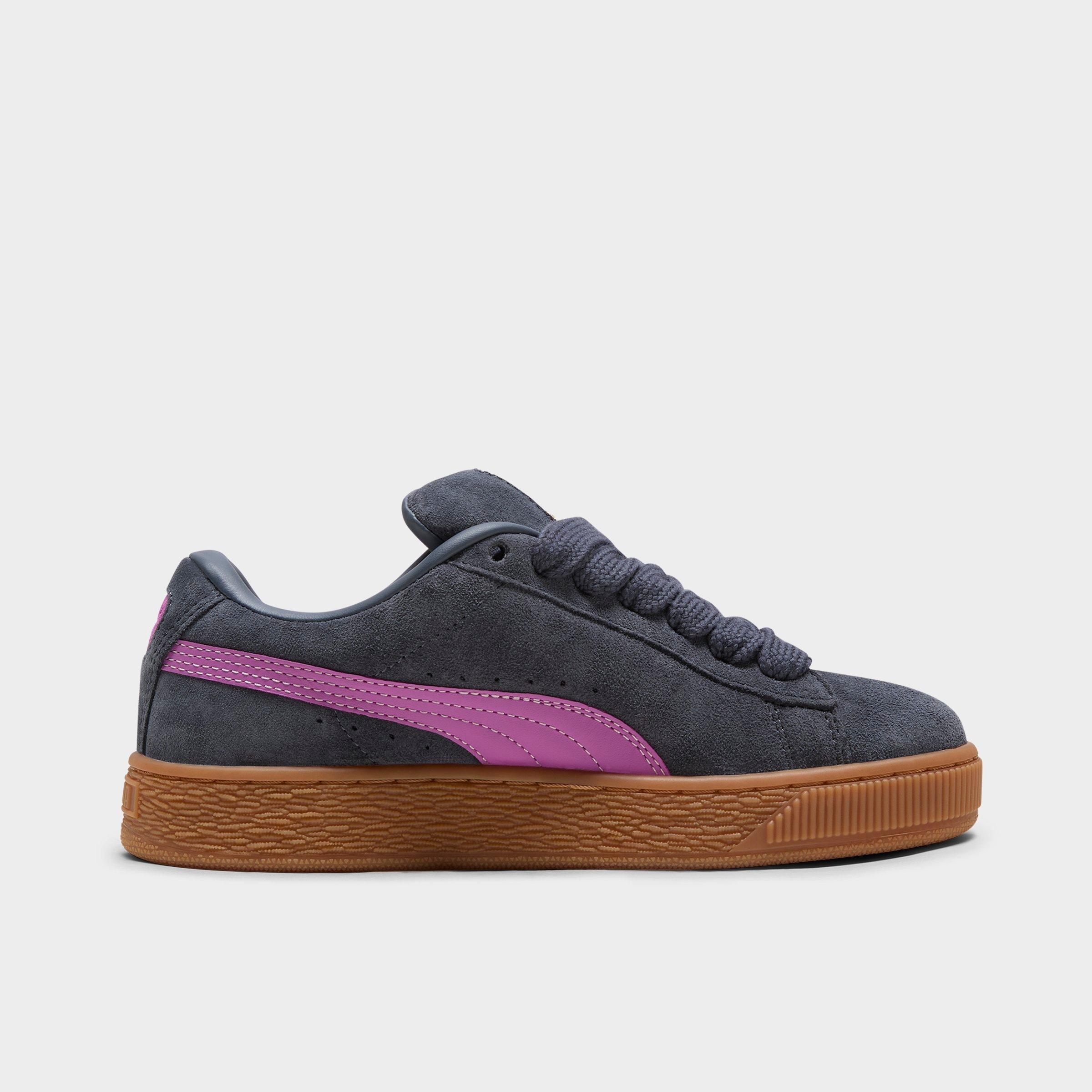 Women's Puma Suede XL Skate Casual Shoes in Galactic Gray/Wild Berry Size: 5.5