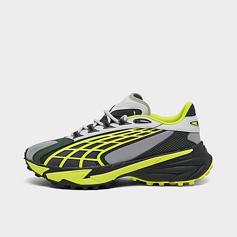 Puma Men's Spirex Scifi Casual Shoes In Feather Grey/electric Lime/ Black