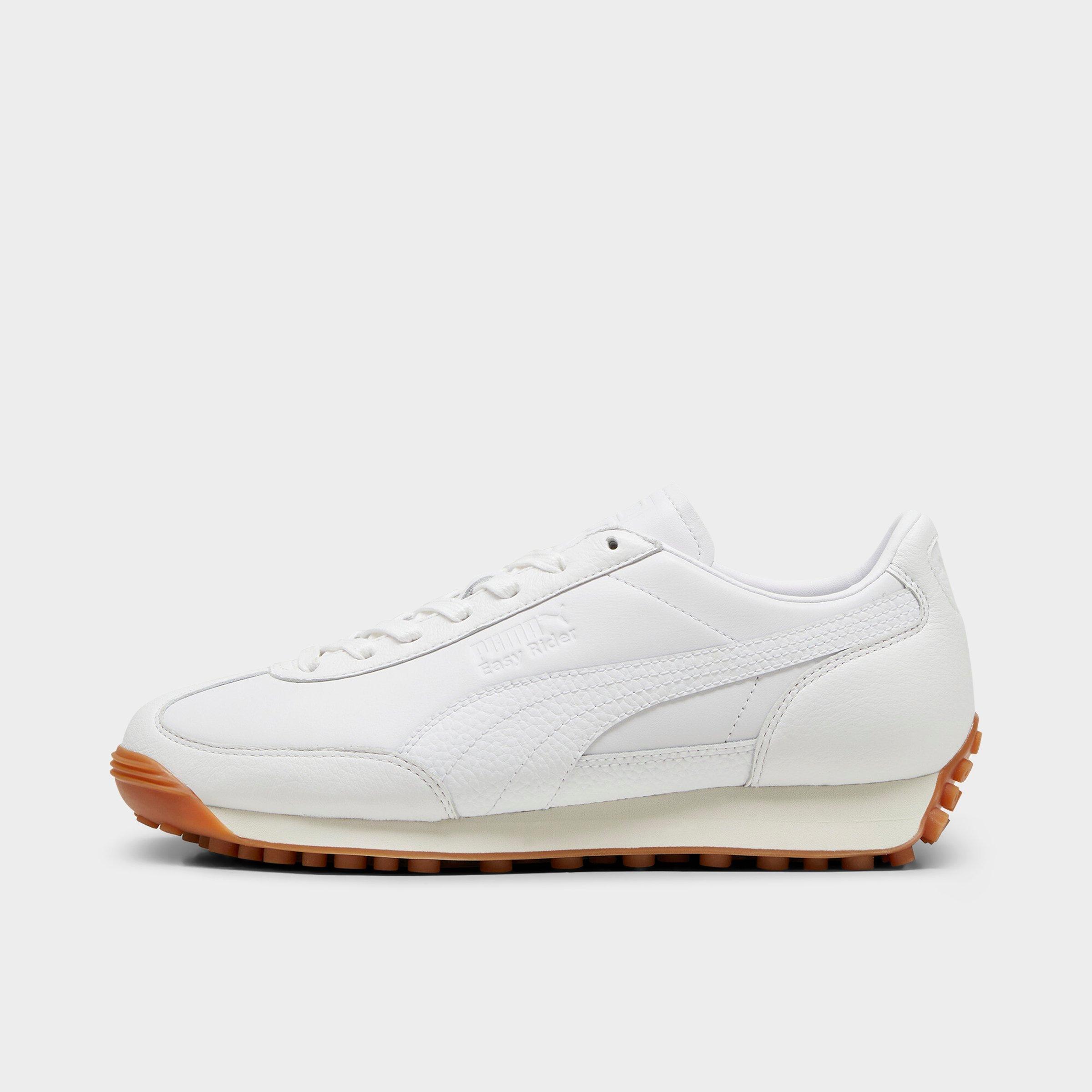Men's Puma Easy Rider Vintage Casual Shoes in Puma White/Puma White/Gum Size: 12.0