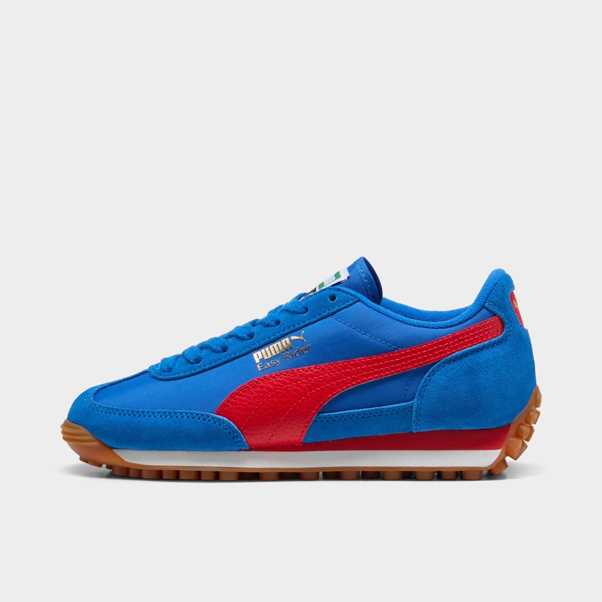 Big Kids Puma Easy Rider Vintage Casual Shoes in Puma Team Royal/For All Time Red Size: 4.0