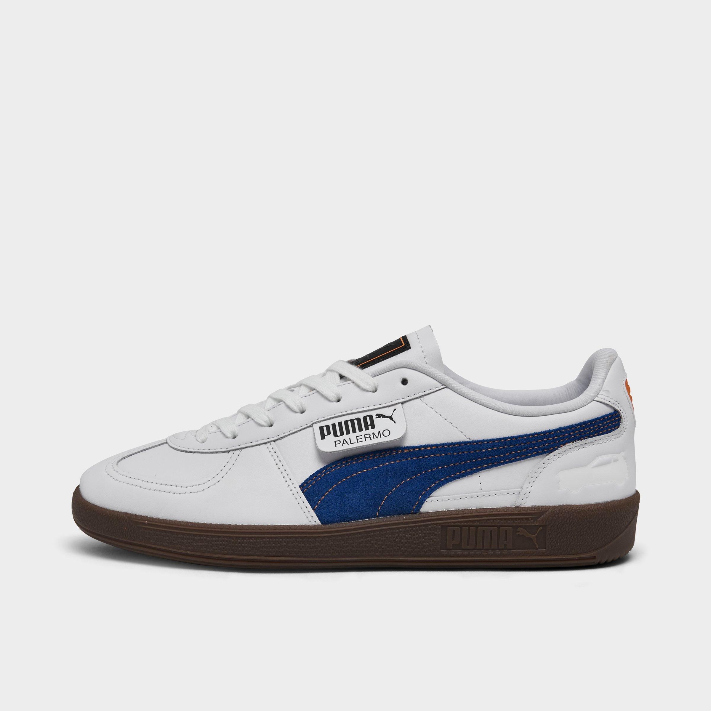 Men's Puma x Rocket League Palermo Leather Low Casual Shoes in Puma White/Blue/Gum Size: 8.0
