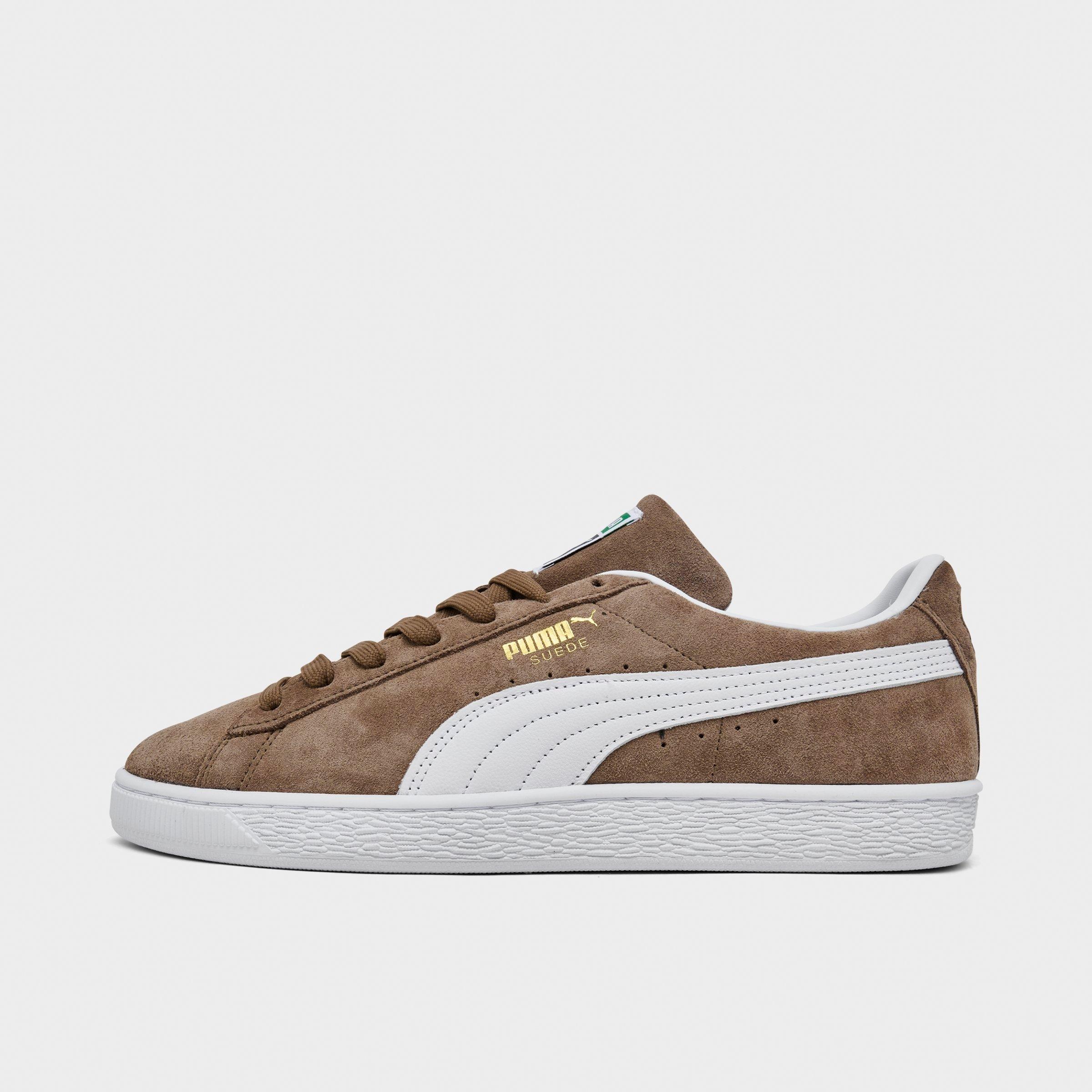 Men's Puma Suede Classic Casual Shoes in Haute Coffee/Puma White Size: 10.5