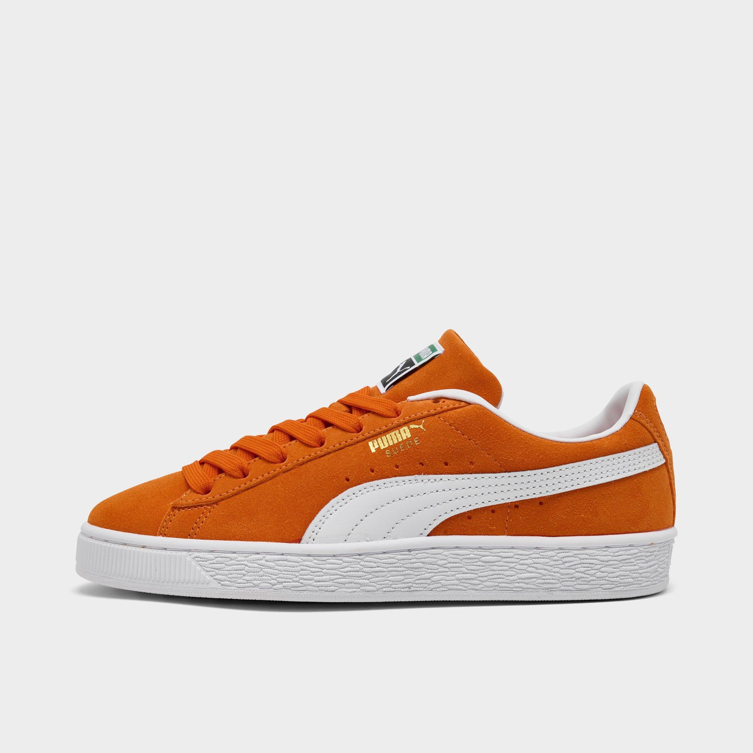 Big Kids Puma Suede Classic Casual Shoes in Orange Size: 5.5