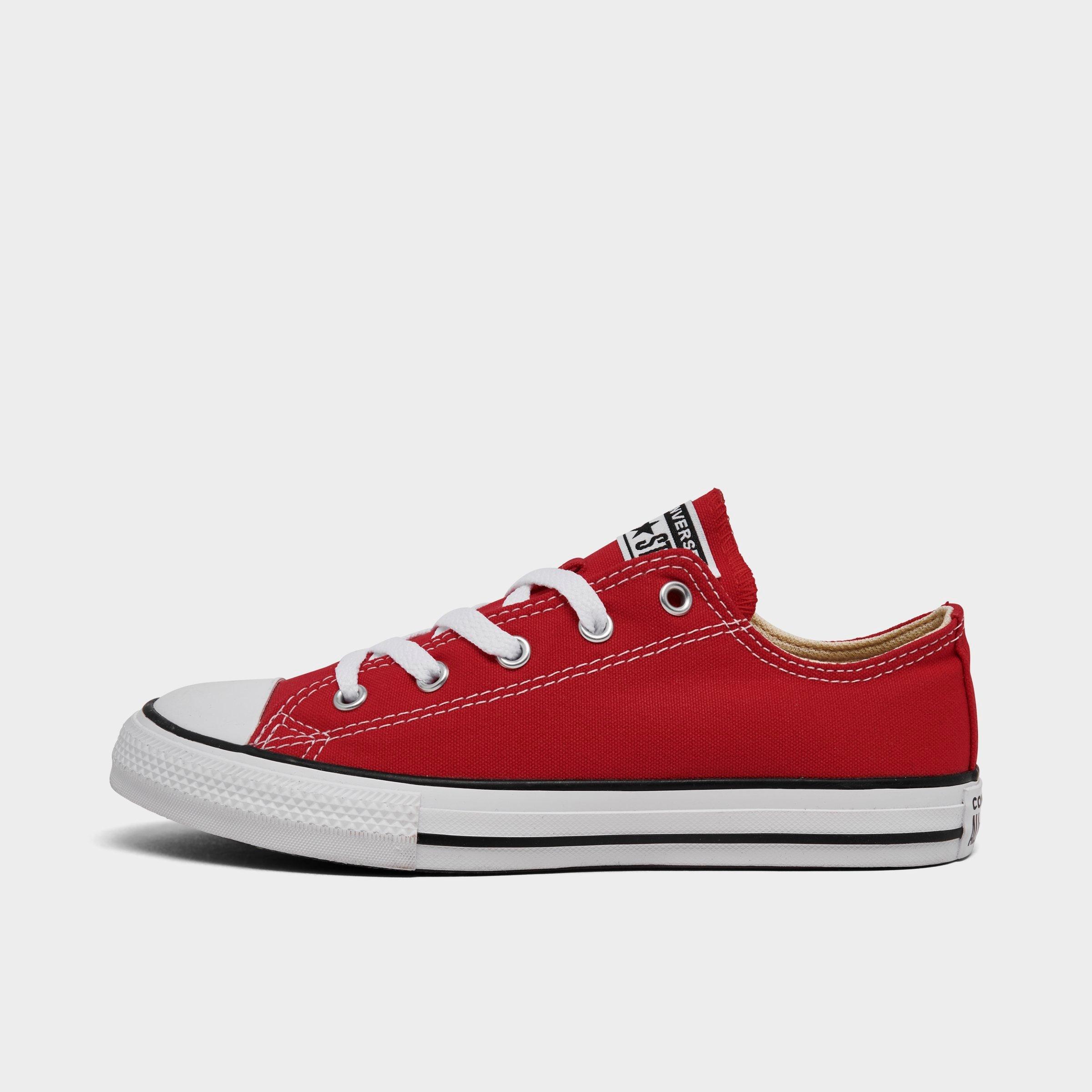 Converse Little Kids Chuck Taylor All Star Low Top Casual Shoes in Red/White Size: 11.0