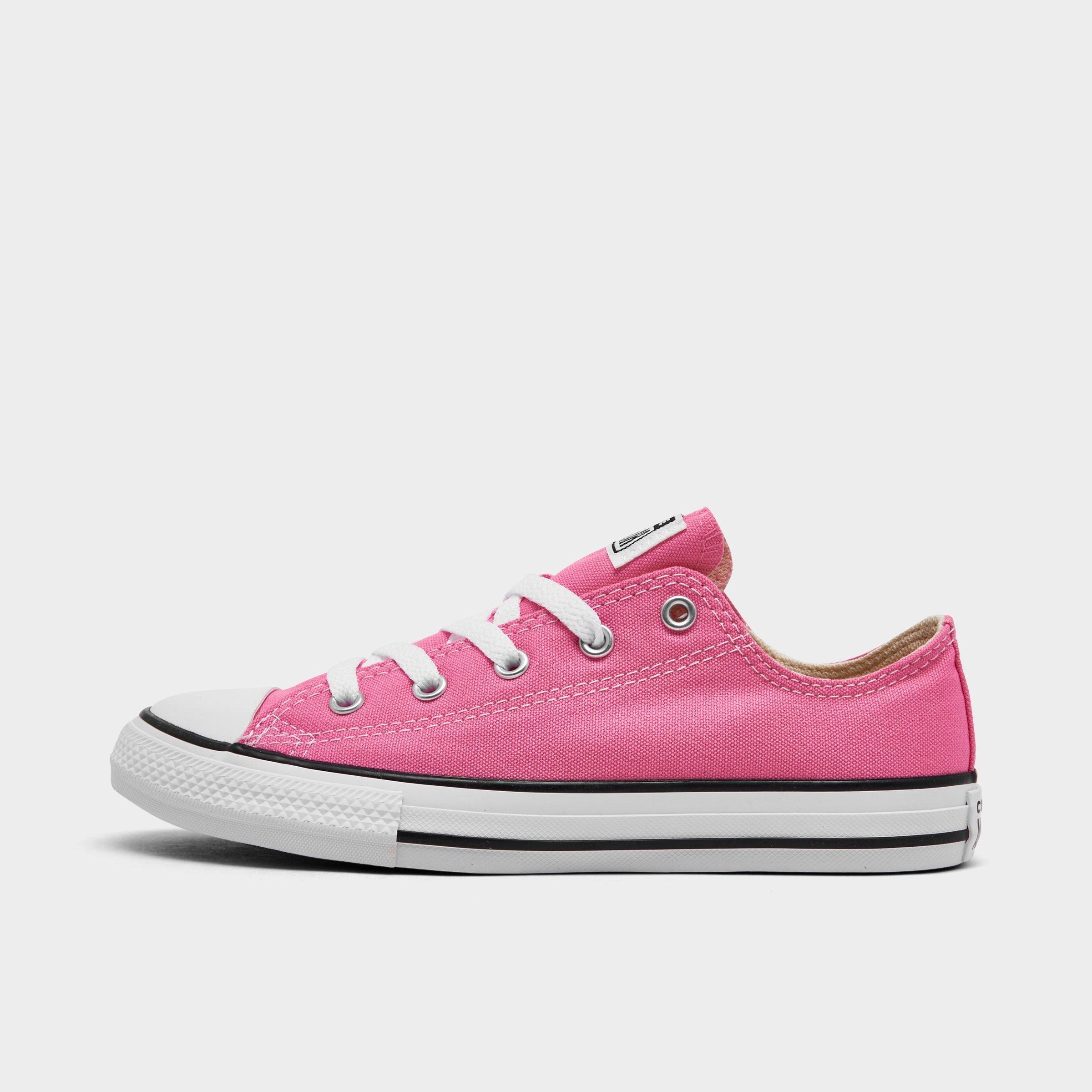 Converse Girls' Little Kids Chuck Low Top Casual Shoes in PINK Size: 1.0