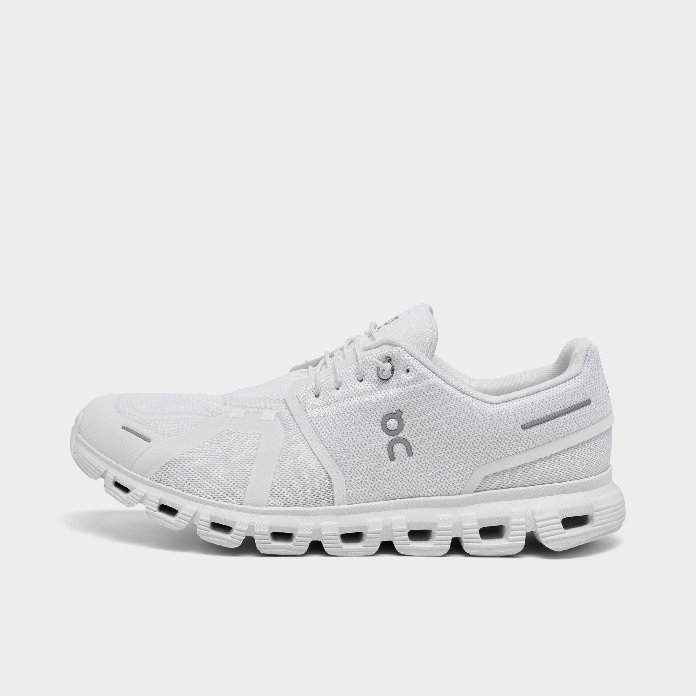 On Men's Cloud 6 Running Shoes in White/White Size 9.5