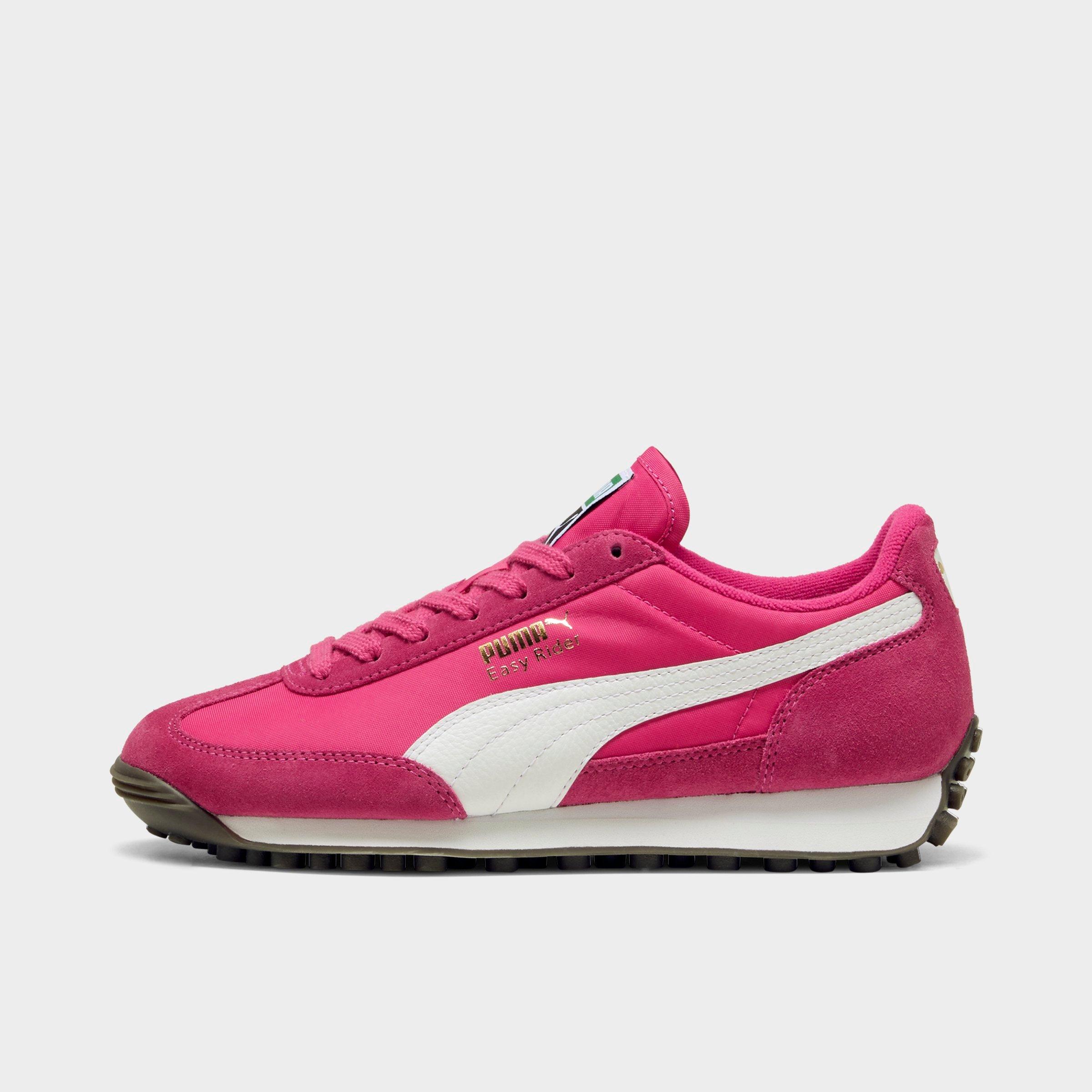 Women's Puma Easy Rider Vintage Casual Shoes in Puma Pink/Puma White Size: 5.5