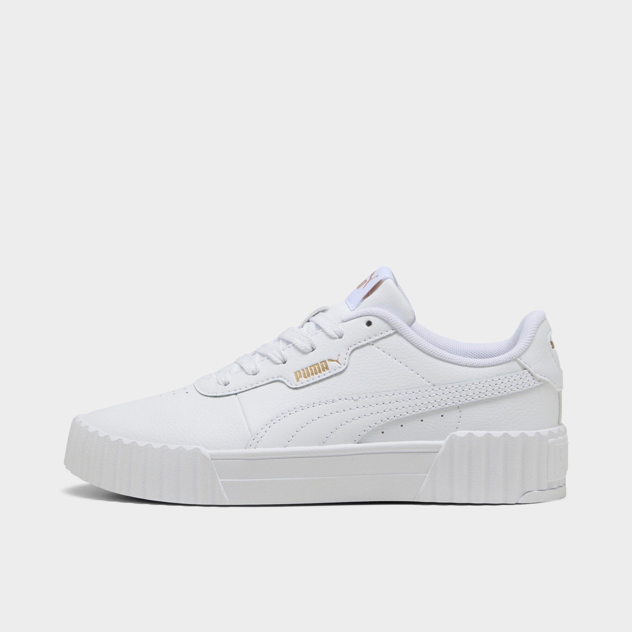 Puma Girls' Big Kids' Carina 3.0 Casual Shoes in White/ White Size 4.0