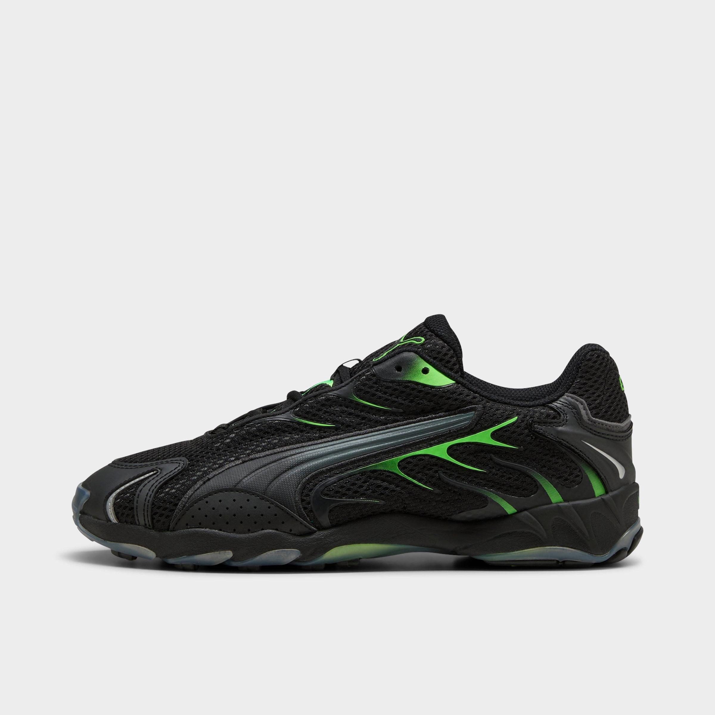 Men's Puma Inhale Casual Shoes in Puma Black/Green Glare Size: 7.5