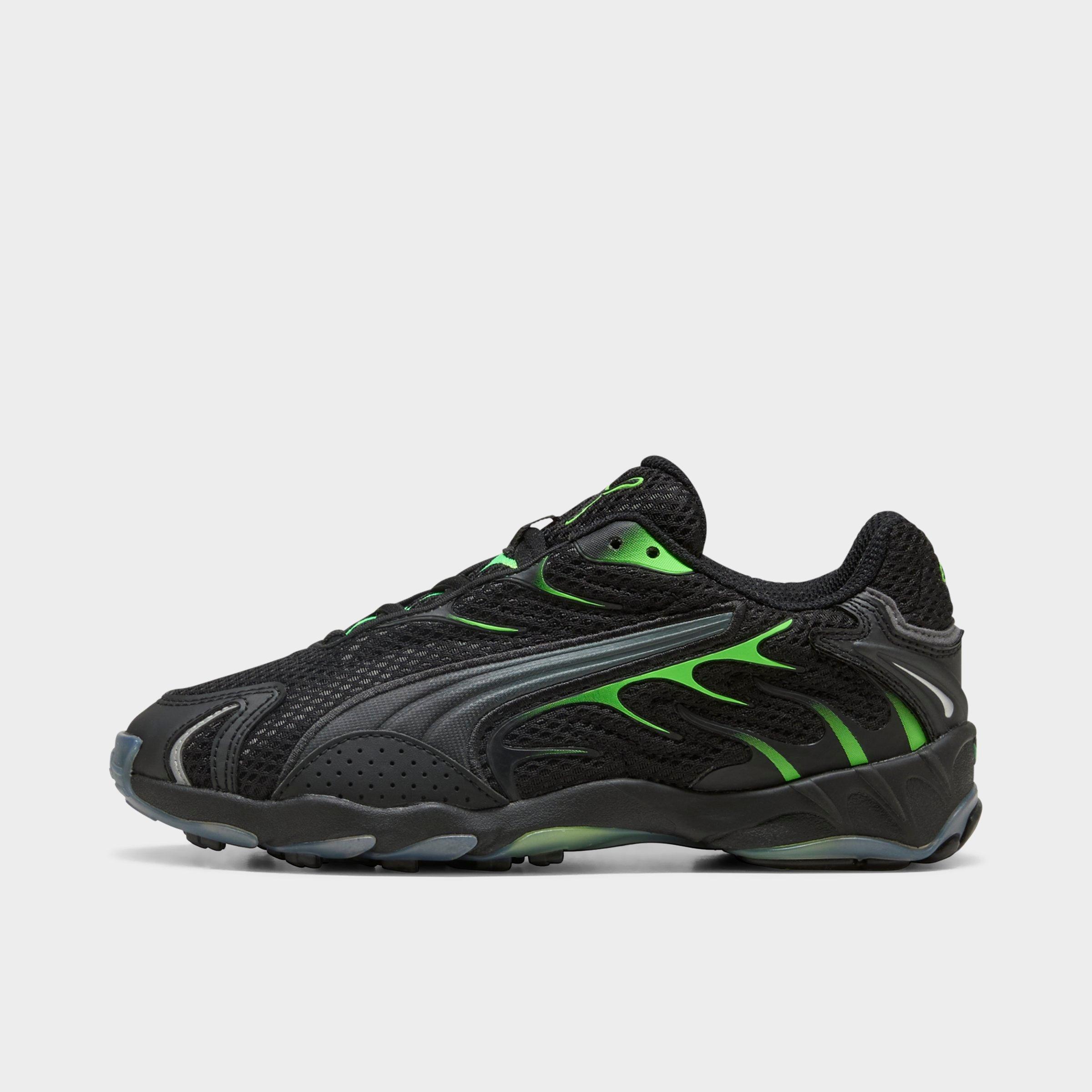 Big Kids Puma Inhale Casual Shoes in Puma Black/Green Glare Size: 4.0