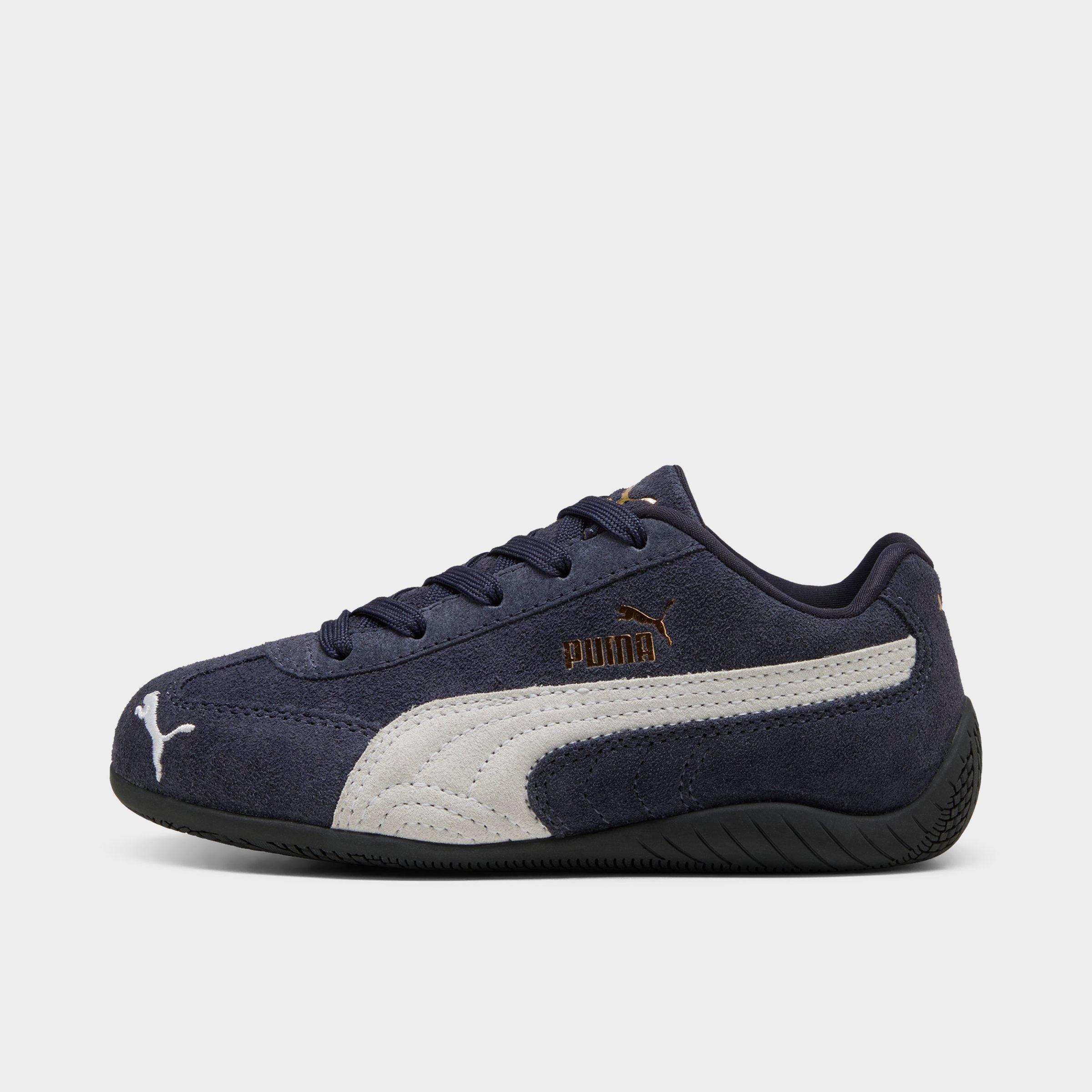 Girls' Little Kids Puma Speedcat OG Casual Shoes in New Navy/Puma White Size: 1.0