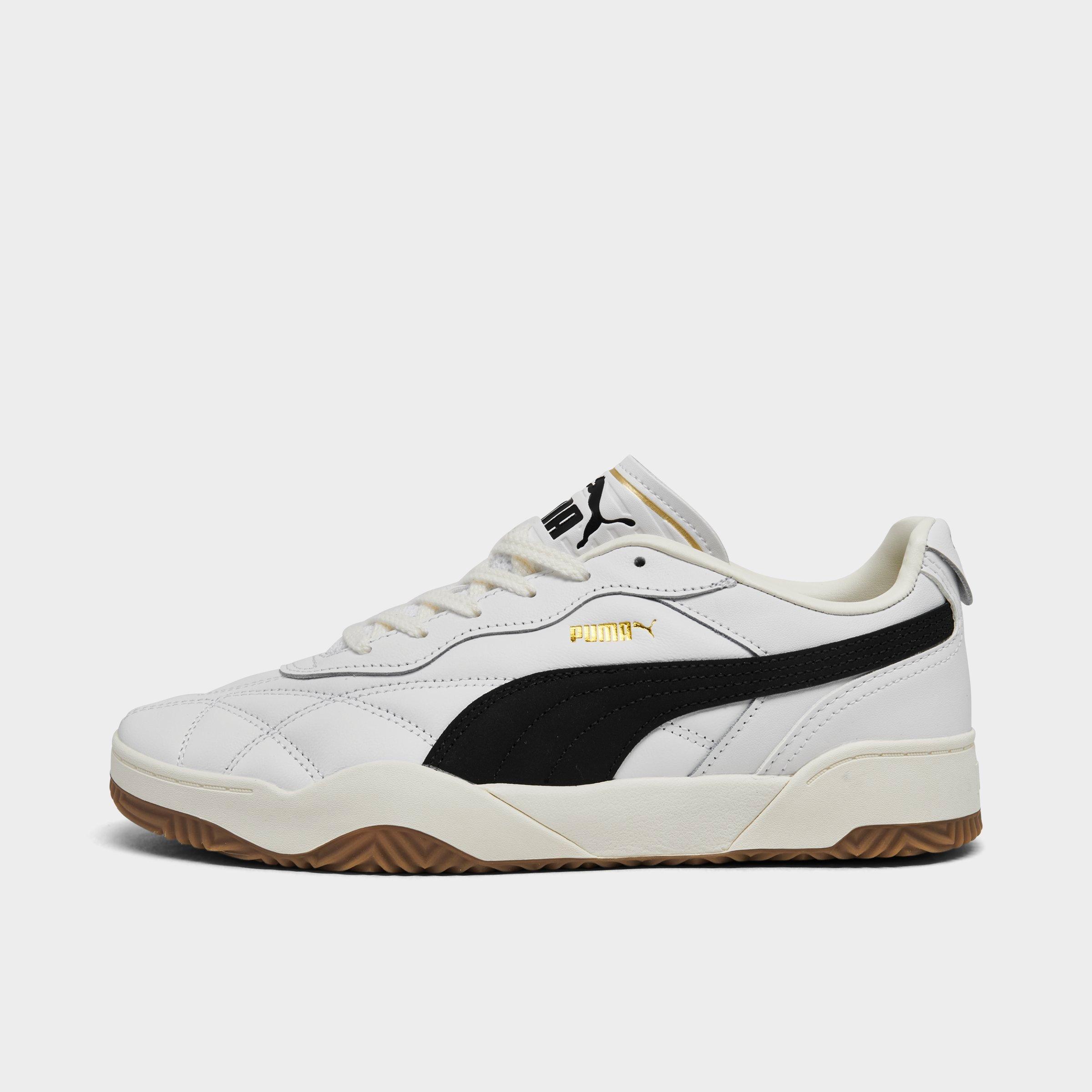Men's Puma Tifosi Lux Casual Shoes in Puma White/Puma Black/Gum Size: 7.5