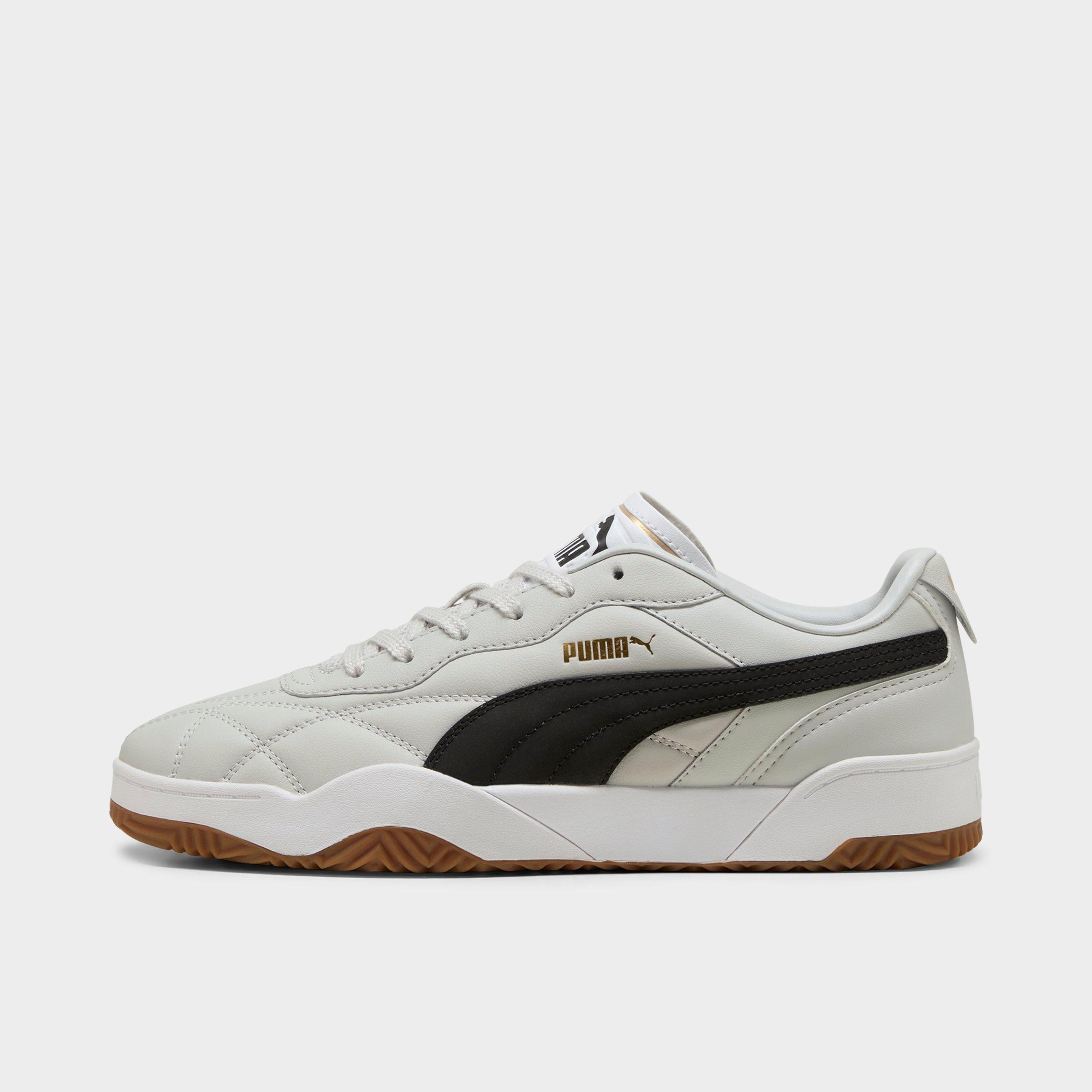 Men's Puma Tifosi Lux Casual Shoes in Glacial Grey/Puma Black/Gum Size: 7.5
