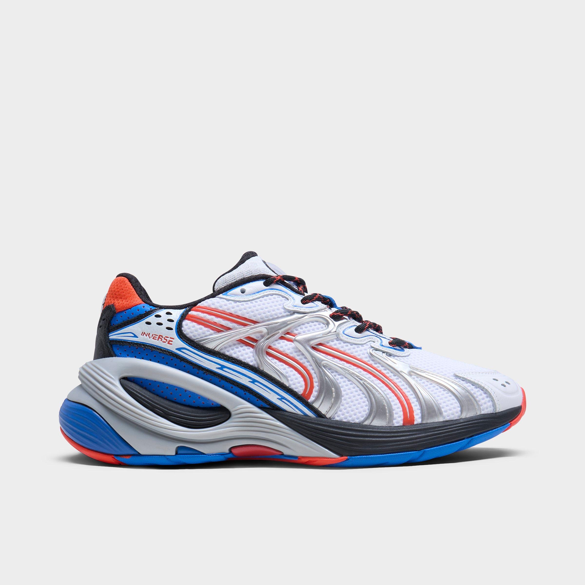 Men's Puma Inverse Casual Shoes in Puma White/Redmazing/Hyperlink Blue Size: 8.0