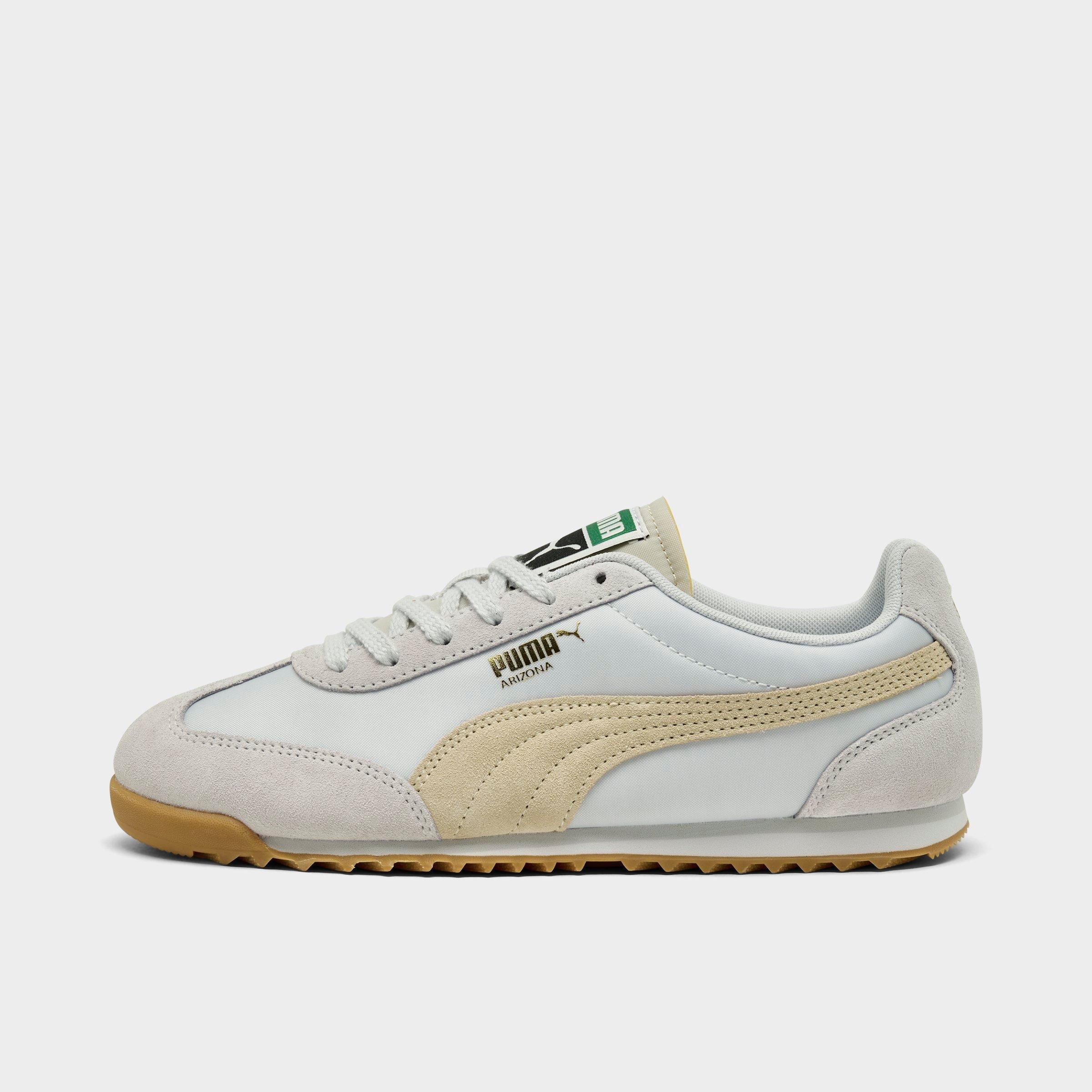 Women's Puma Arizona Nylon Casual Shoes in Silver Mist/Canvas/PUMA Gold Size: 5.5