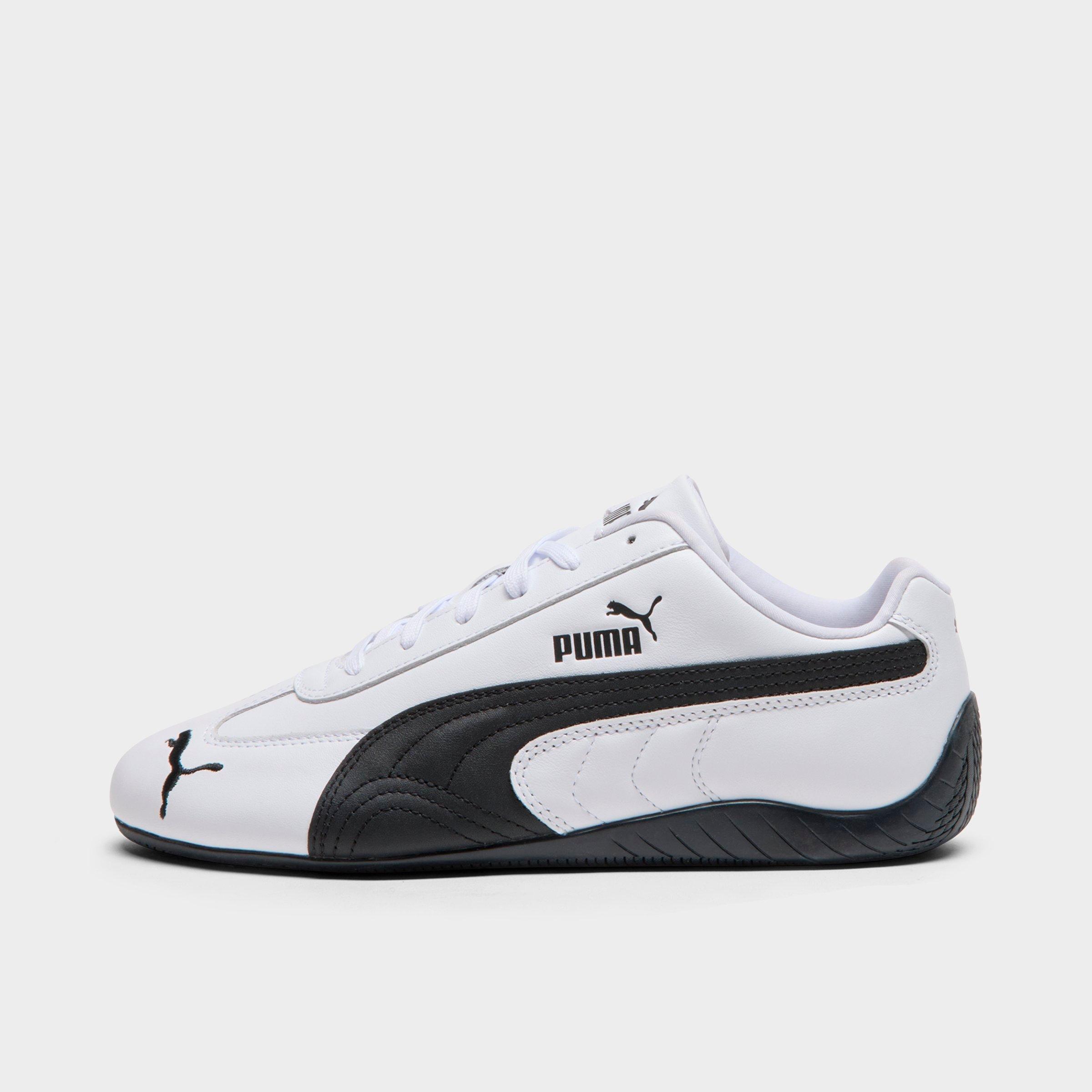Women's Puma Speedcat Leather Casual Shoes in Puma White/Puma Black Size: 5.5
