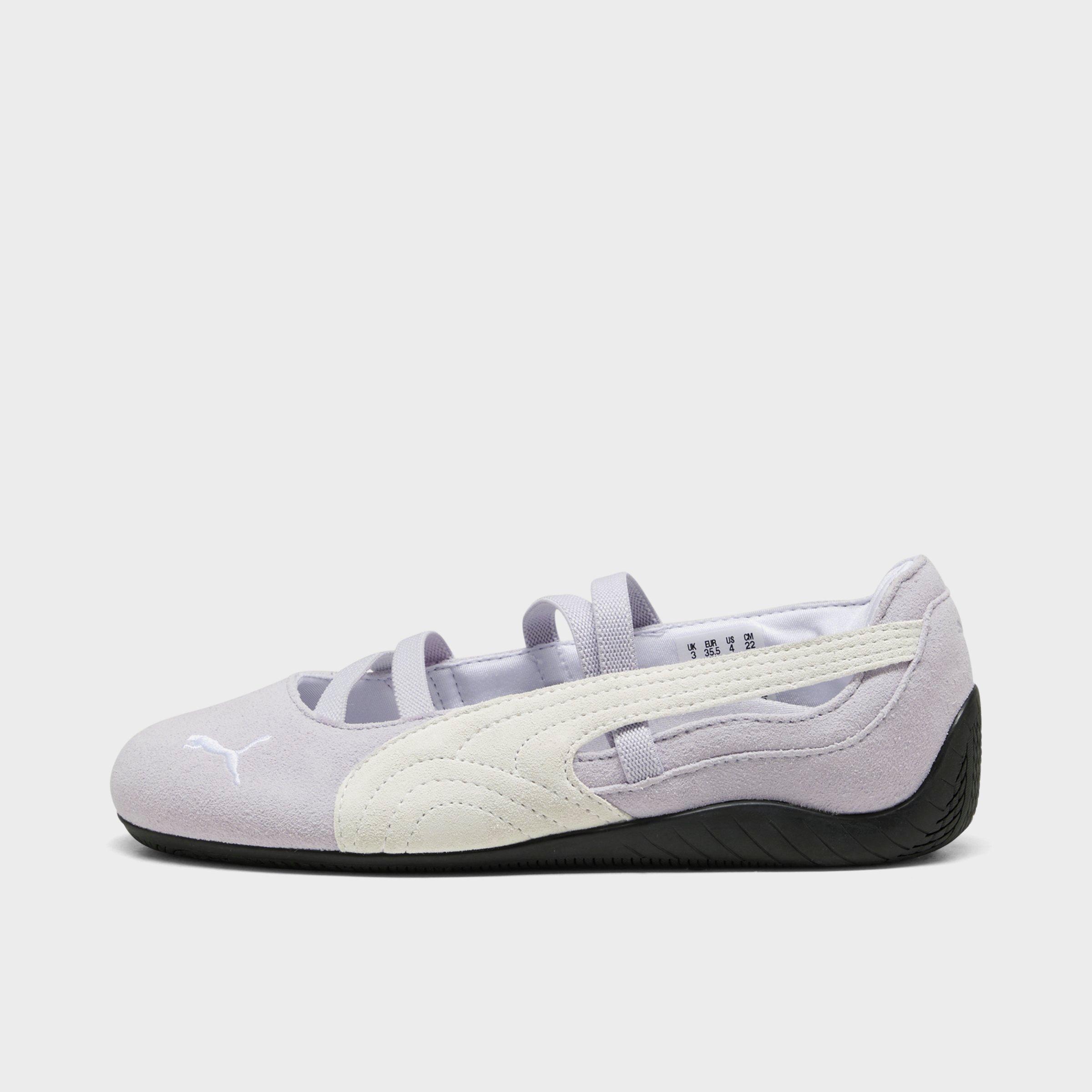 Girls' Big Kids Puma Speedcat Ballet Suede Casual Shoes in Lavender Pop/Puma White Size: 5.5