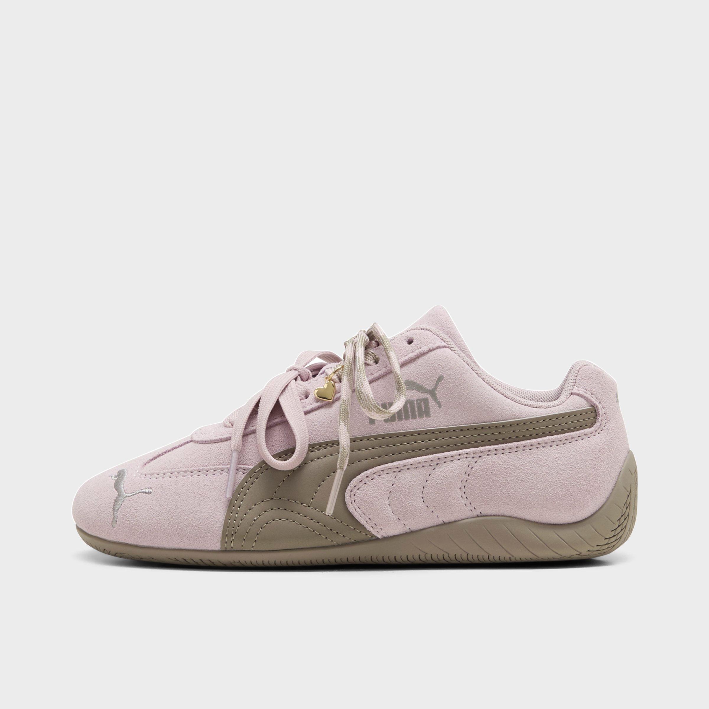 Girls' Big Kids Puma Speedcat Charmies Casual Shoes in Misty Pink/Mouse Gray Size: 4.0