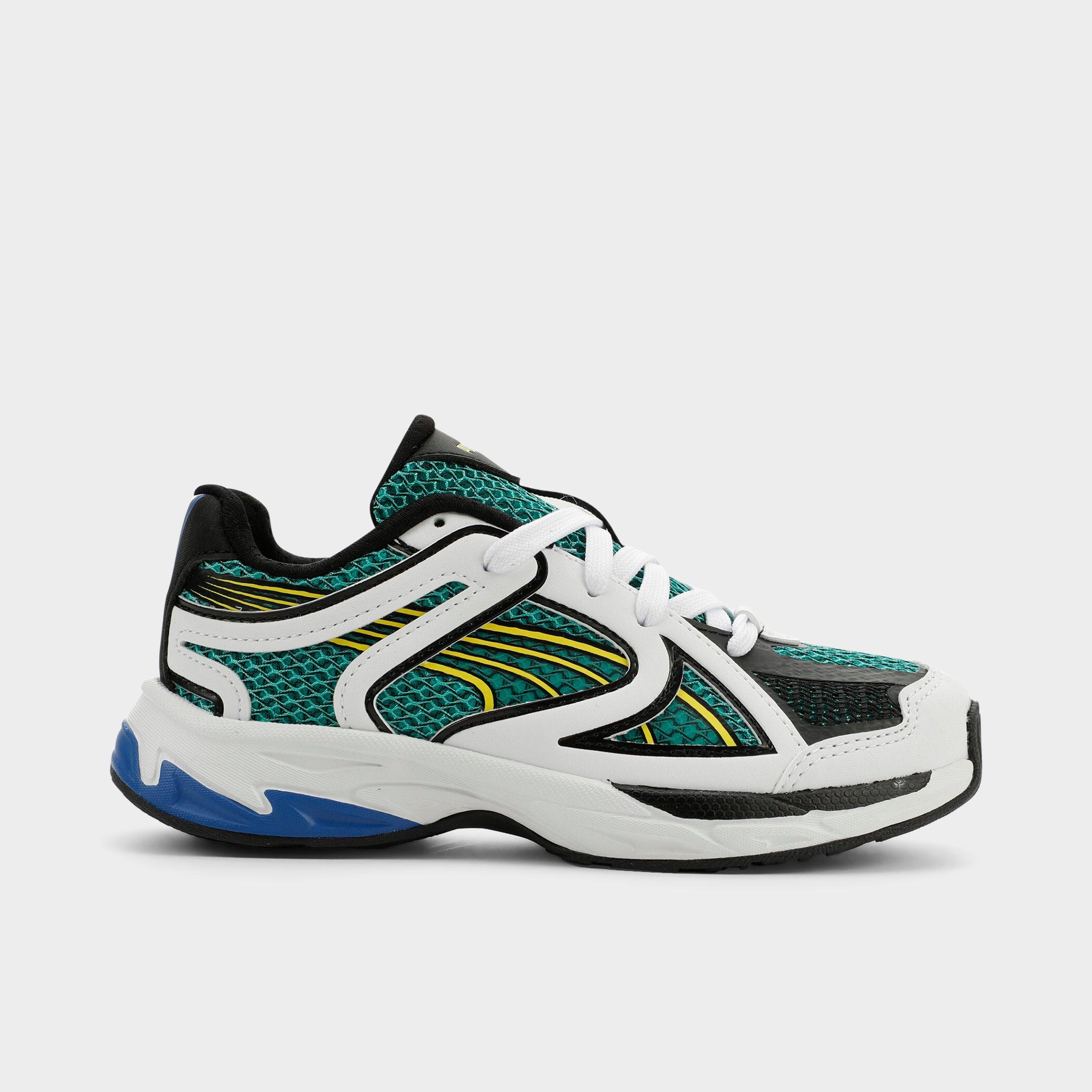 Little Kids Puma SkyJet Casual Shoes in Vibrant Green/Puma White/Puma Black Size: 3.0