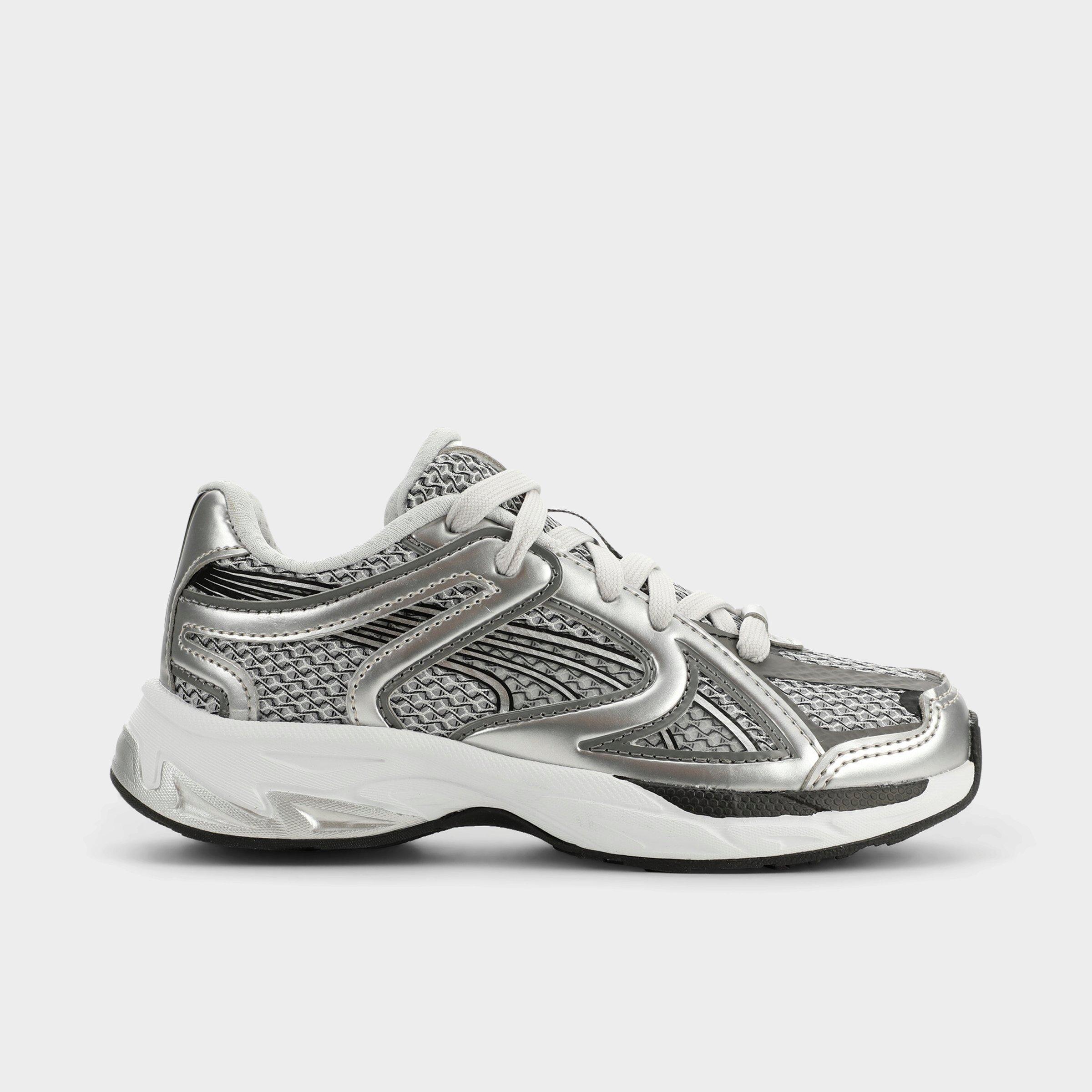 Little Kids Puma SkyJet Prisco Casual Shoes in Puma Silver/Puma Black/Glacial Gray Size: 13.0
